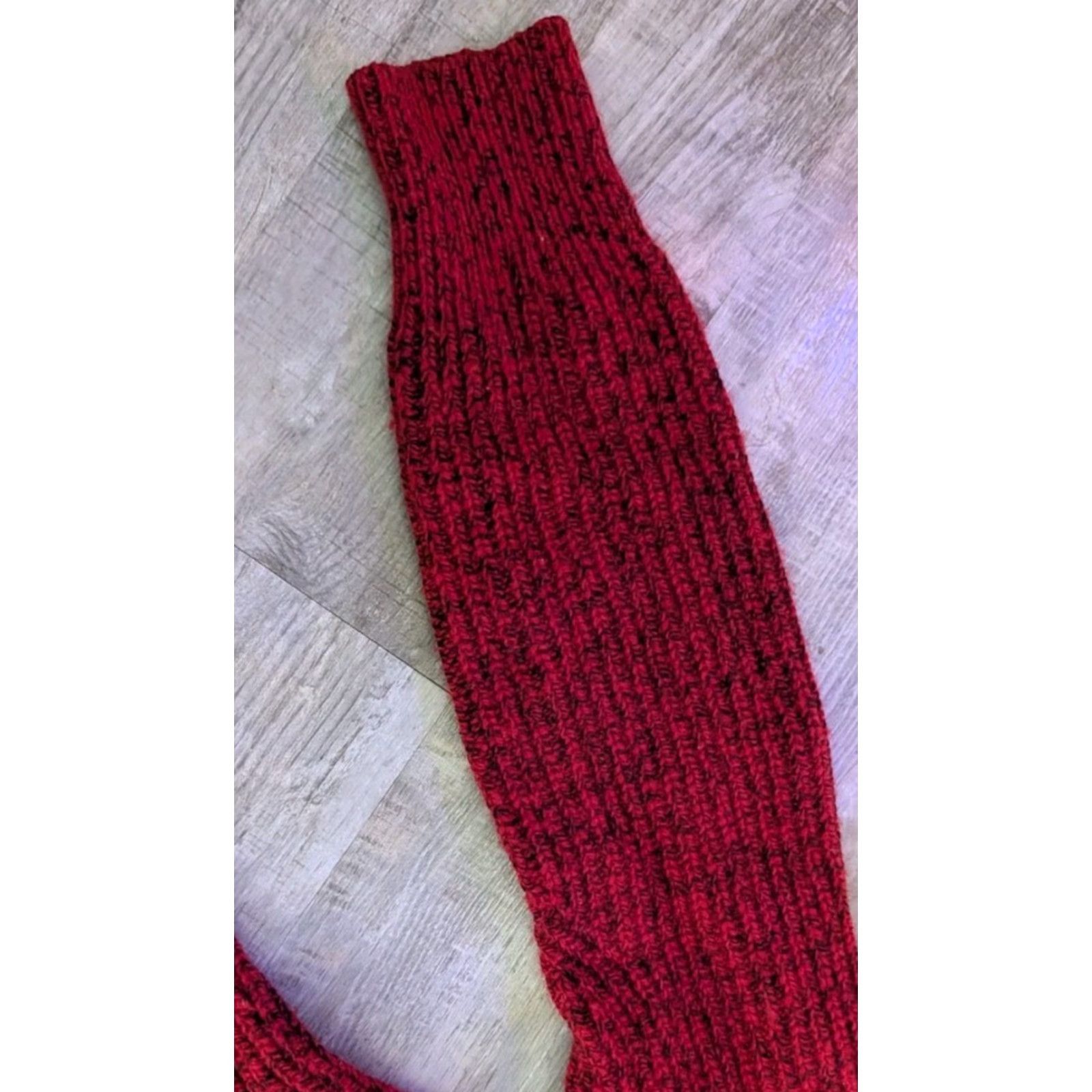 Athleta Athleta Sierra Sweater Red & Black Marled Wool Blend Chunky Knit Crewneck S Size S / US 4 / IT 40 - 5 Thumbnail