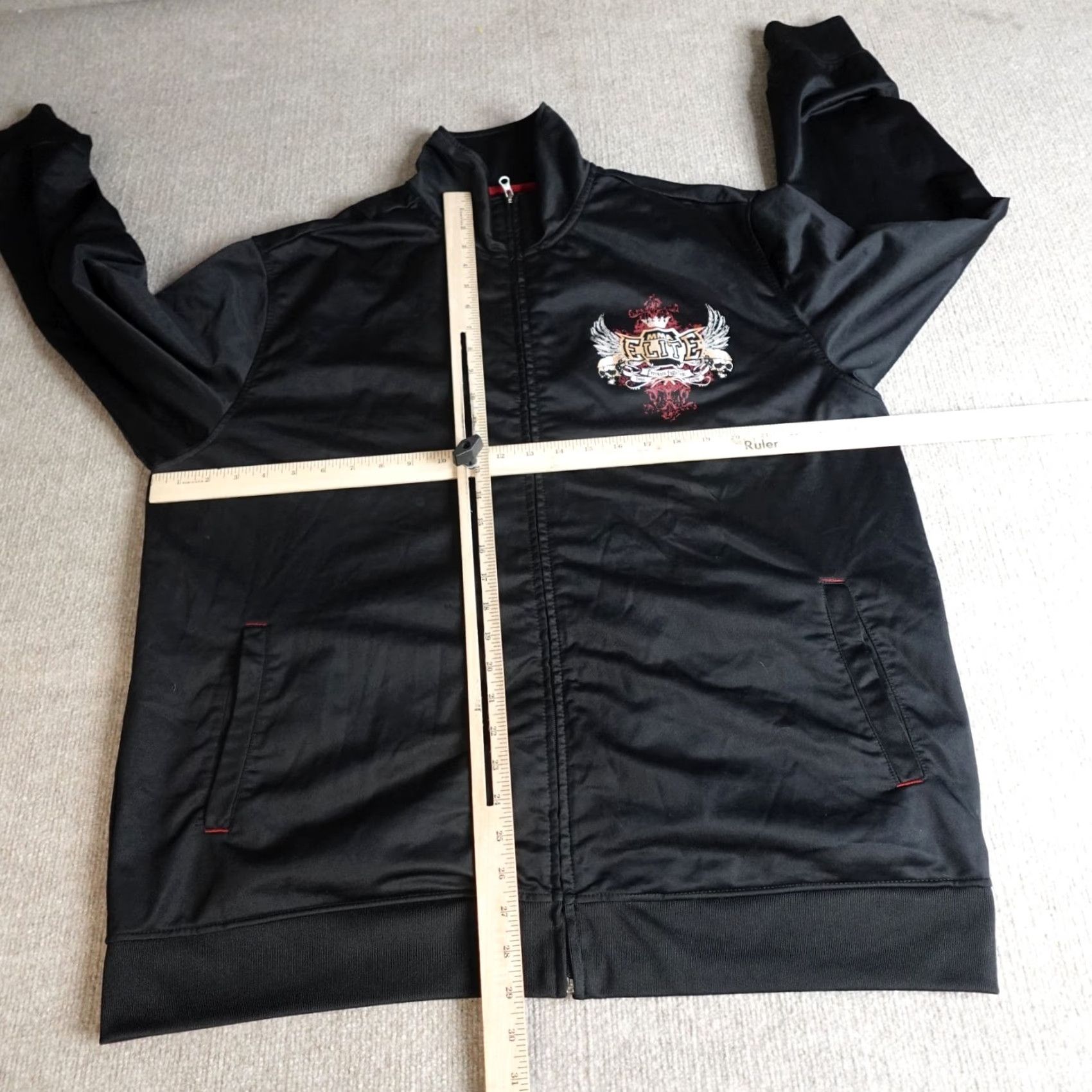 Vintage VINTAGE MMA Elite Mens Jacket XL Black Full Zip Double Sided Track Warm Up Size US XL / EU 56 / 4 - 6 Thumbnail