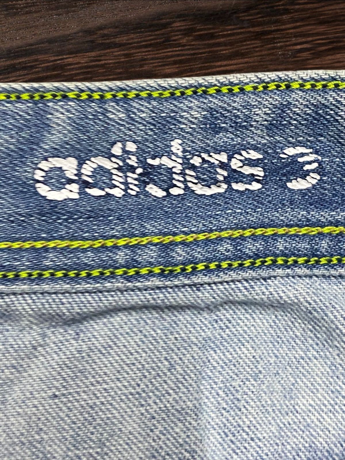 Adidas Vintage Adidas Light Wash Distressed Loose Jeans Size US 33 - 15 Thumbnail