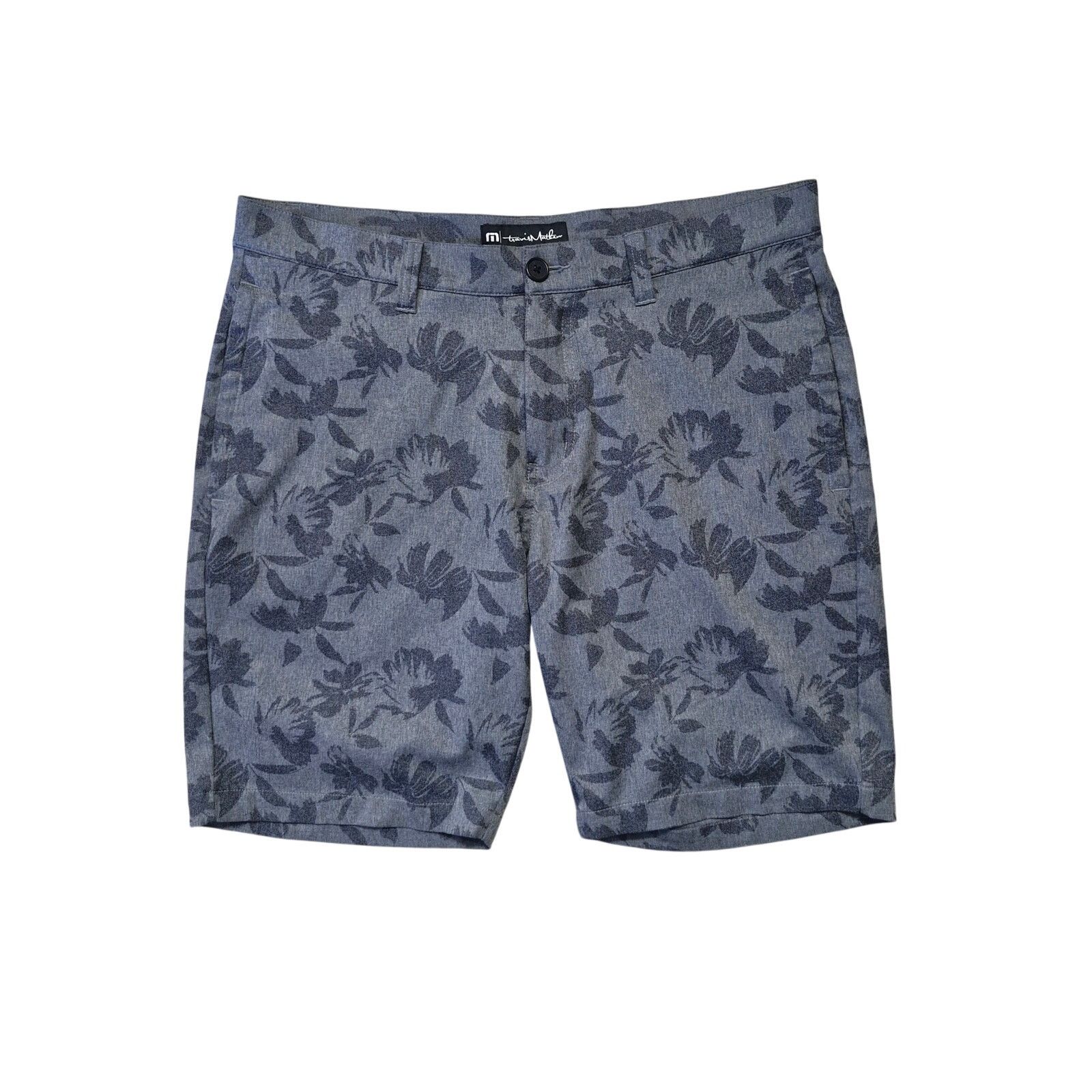 TravisMathew Travis Mathew Men's Gray Golf Shorts Polyester Size 34 Size US 34 / EU 50 - 1 Thumbnail