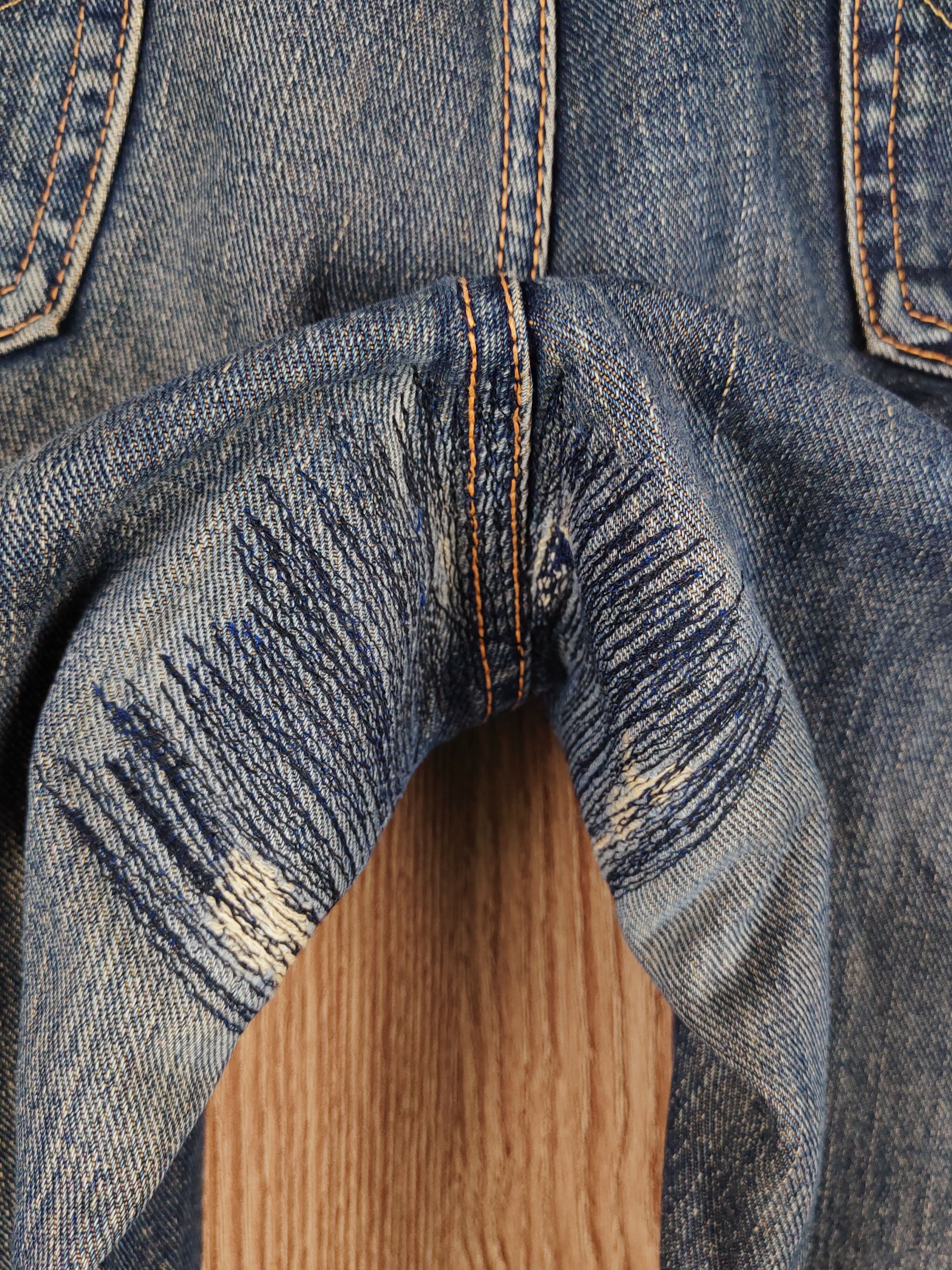 Edwin Edwin Dark Blue Faded Distressed Ripped Jeans #S2720 Size US 34 / EU 50 - 7 Thumbnail