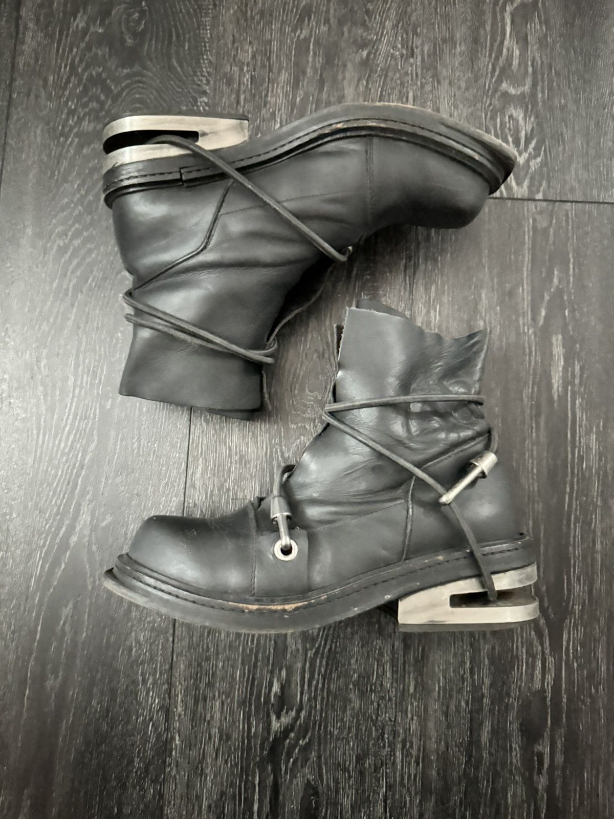Pre-owned Dirk Bikkembergs Bungee Boots Size 43 In Black