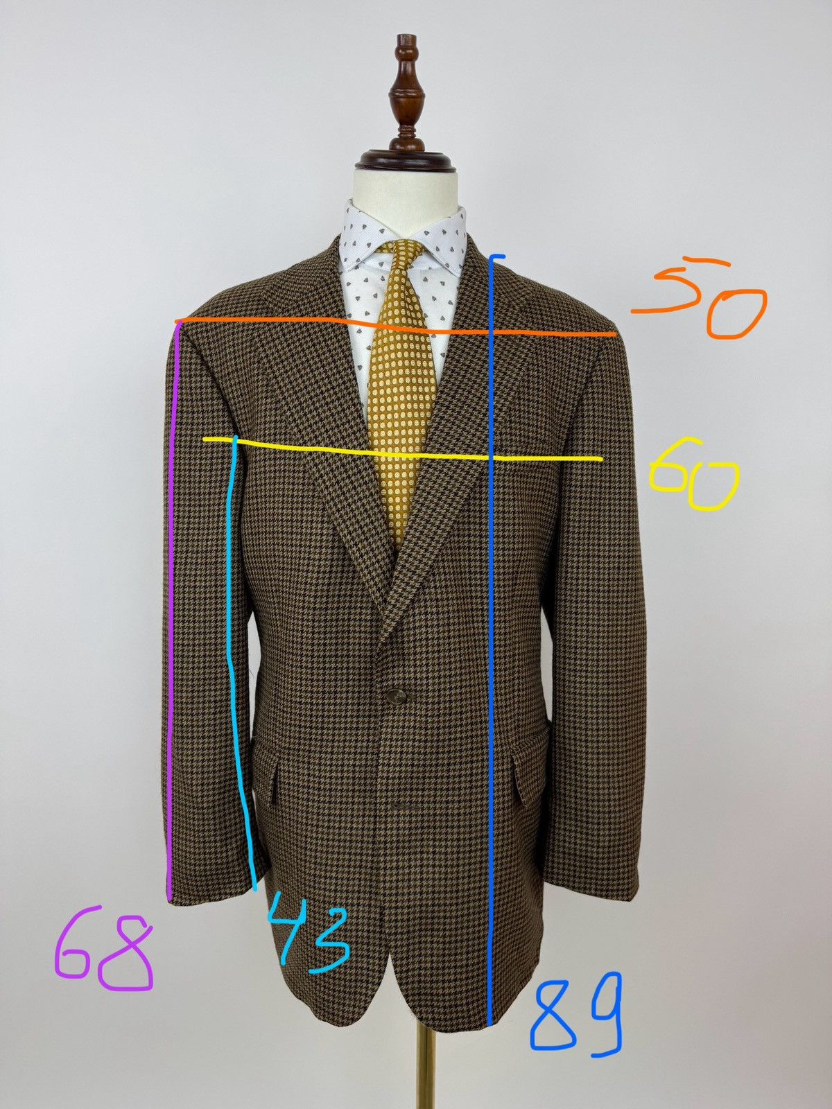 Chaps Ralph Lauren Chaps Ralph Lauren Vintage Pied-de-poule tweed wool Blazer Size 40R - 14 Thumbnail