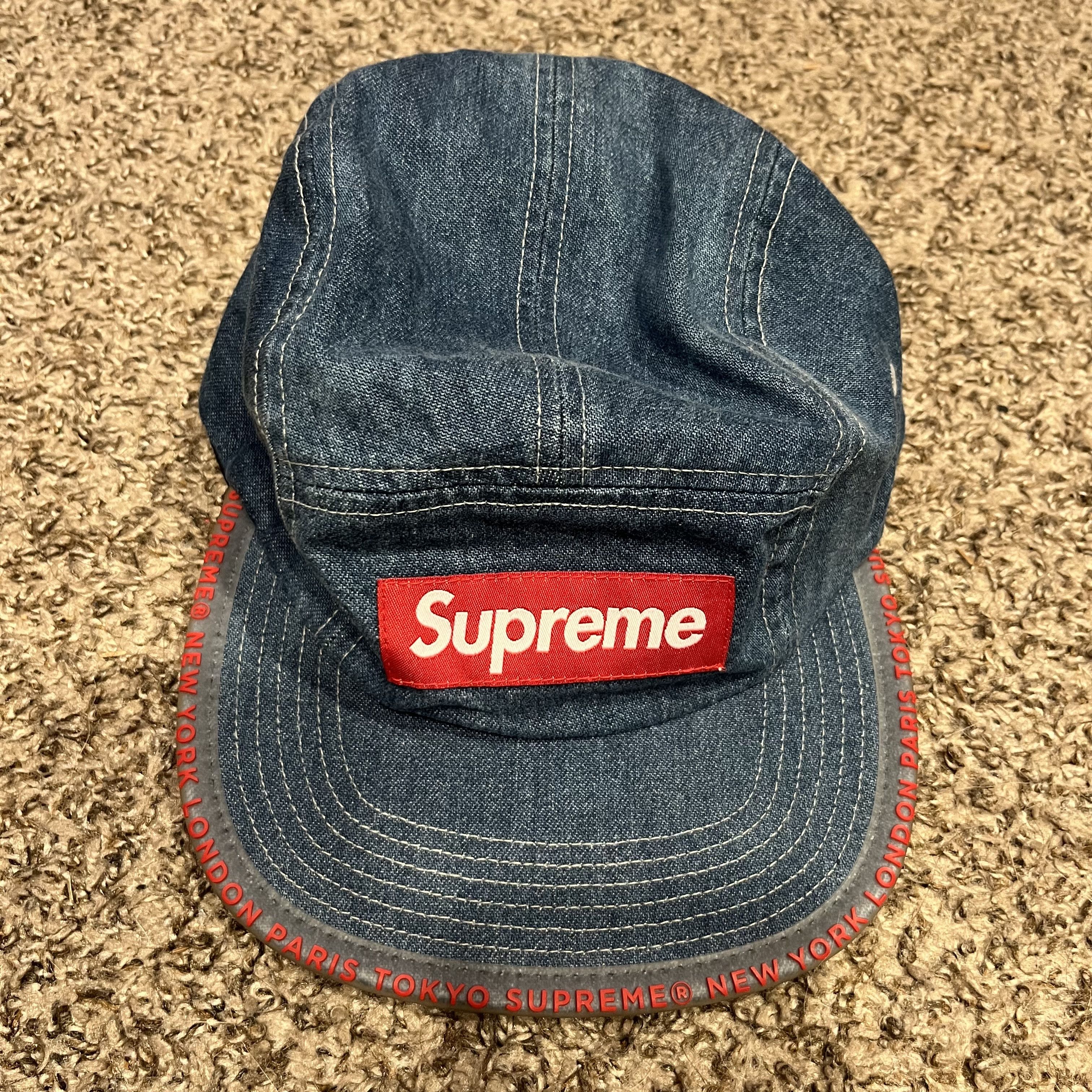 Supreme Supreme Worldwide Visor Tape 5-Panel Camp Hat Neon Green