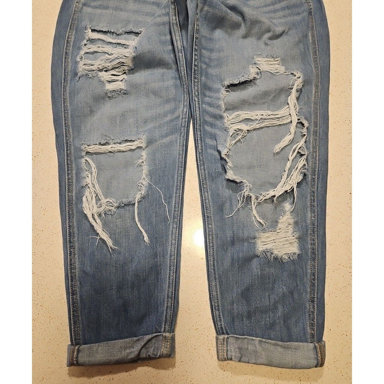 Hollister Hollister Boyfriend Jeans Womens 7/28 Distressed Button Fly Size 28" / US 6 / IT 42 - 4 Thumbnail