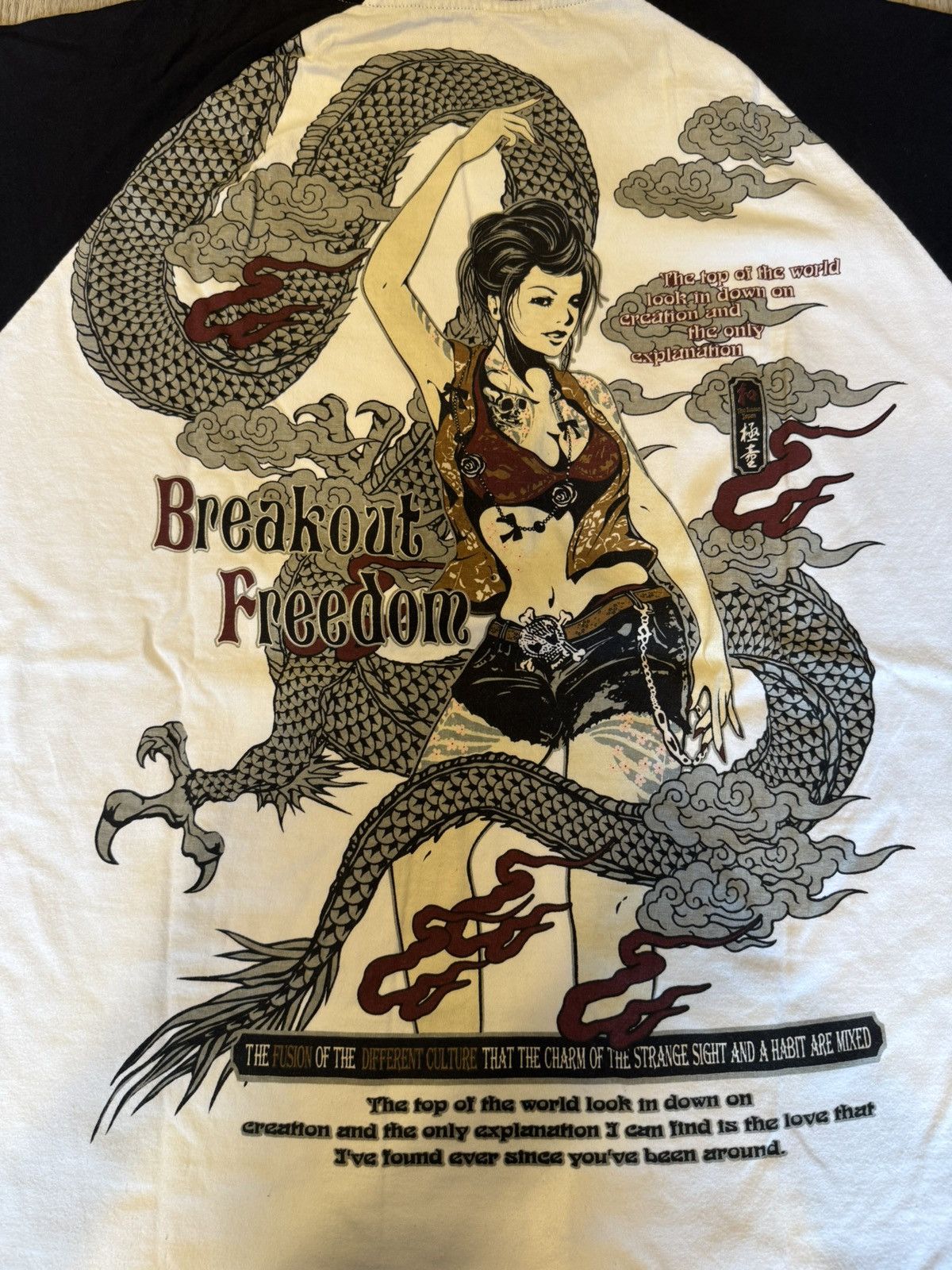 Japanese Brand BREAKOUT FREEDOM DRAGON MOTIF LIKE LGB STYLE T SHIRT Size US XL / EU 56 / 4 - 3 Thumbnail