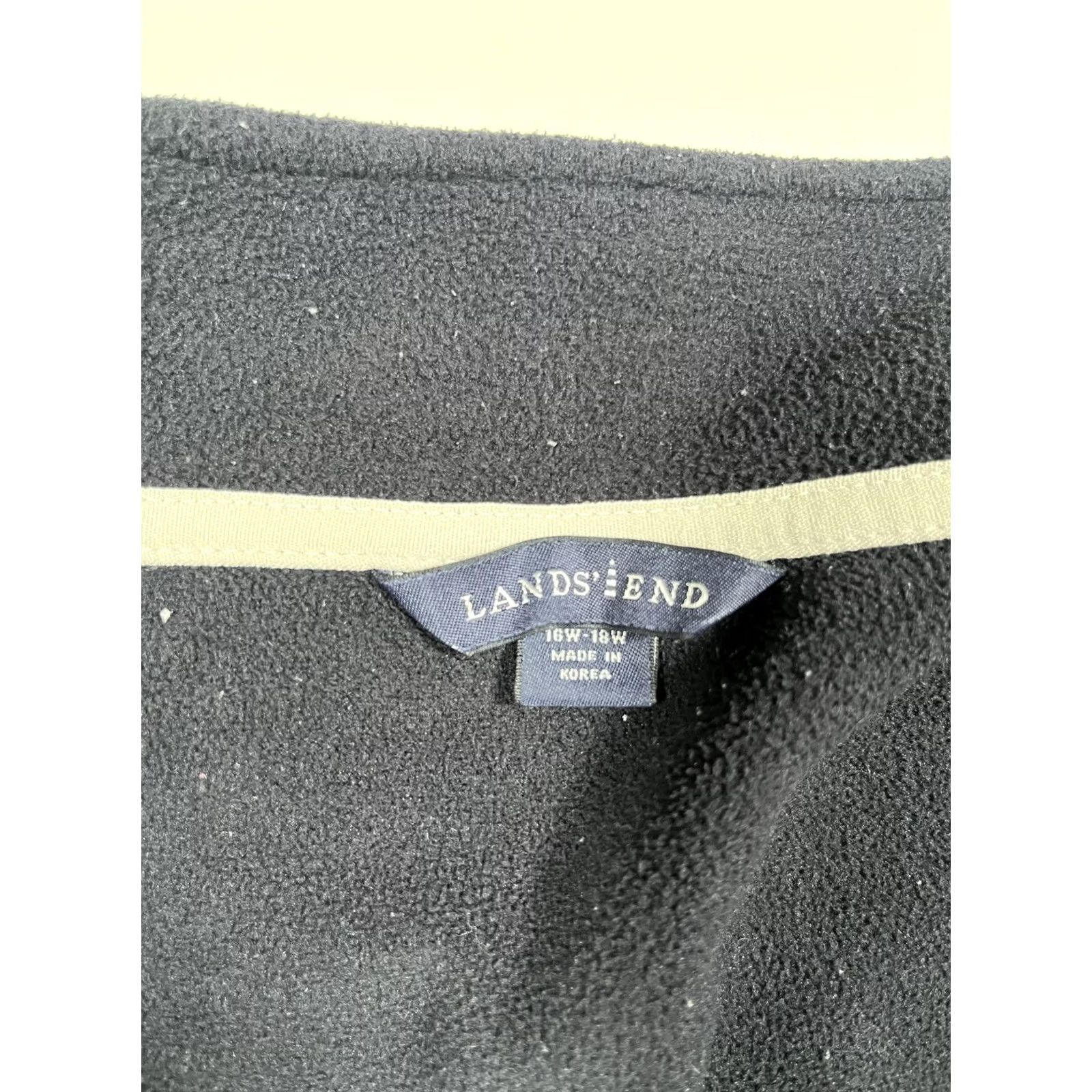 Lands' End Lands' End Fleece Jacket Womens 1X White Full Zip Pockets Plus Size Warm de0 Vintage? (structure) Size XL / US 12-14 / IT 48-50 - 3 Thumbnail