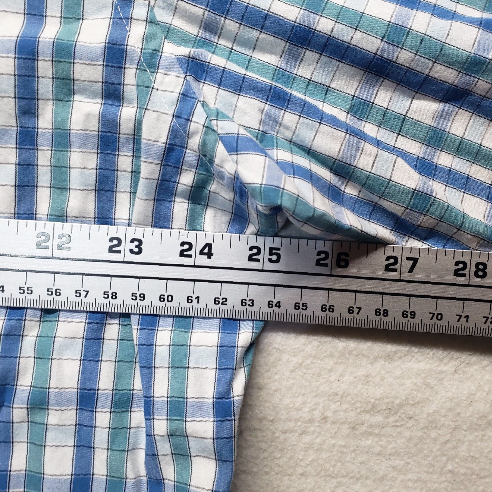 Izod IZOD Shirt Plaid Long Sleeve Button-Up Adult XL Blue Cotton Mens Size US XL / EU 56 / 4 - 5 Thumbnail