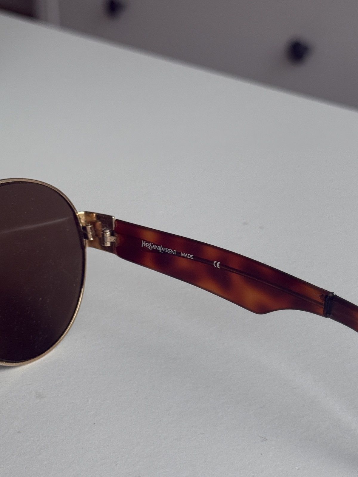 Yves Saint Laurent Vintage 90s Yves saint Laurent YSL oval sunglasses designer Size ONE SIZE - 8 Thumbnail
