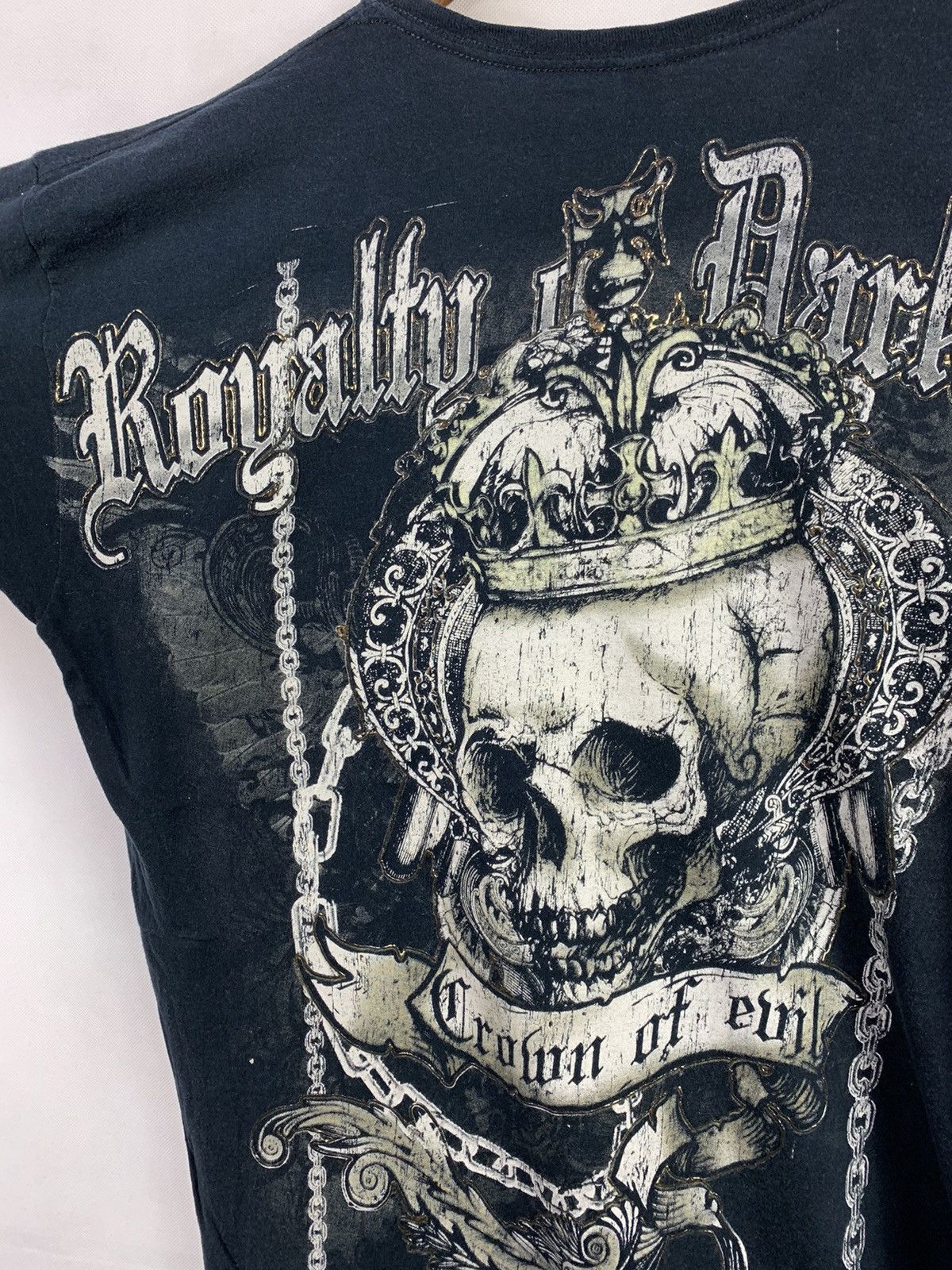 Other Rare! Crown of Evil Overprint Skulls Backhit Tee Size US XL / EU 56 / 4 - 4 Thumbnail