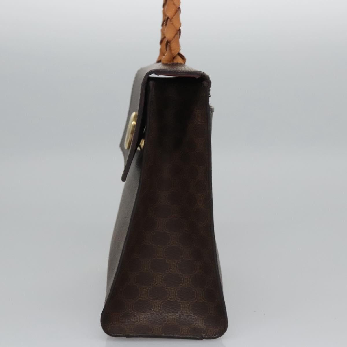 Celine CELINE Macadam Canvas Hand Bag Pvc Leather Brown Size ONE SIZE - 4 Thumbnail