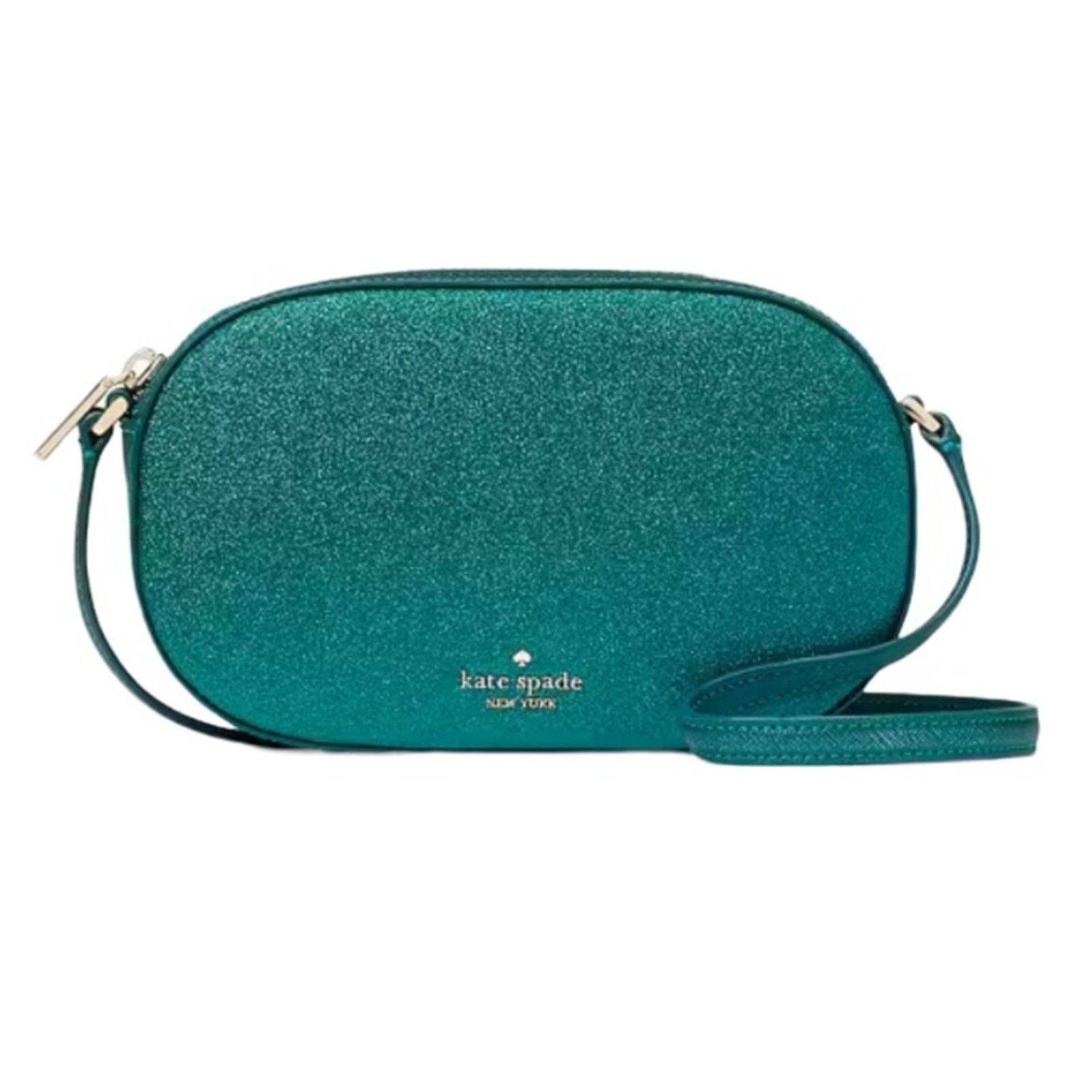 Kate Spade kate spade Glimmer Oval Camera Bag - Festive Teal Size ONE SIZE - 1 Thumbnail