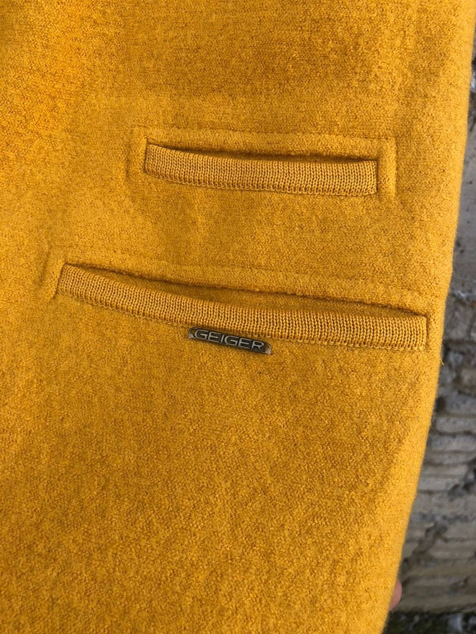 Kurt Geiger Vintage Geiger Wool Yellow Button Jacket Size M / US 6-8 / IT 42-44 - 9 Thumbnail