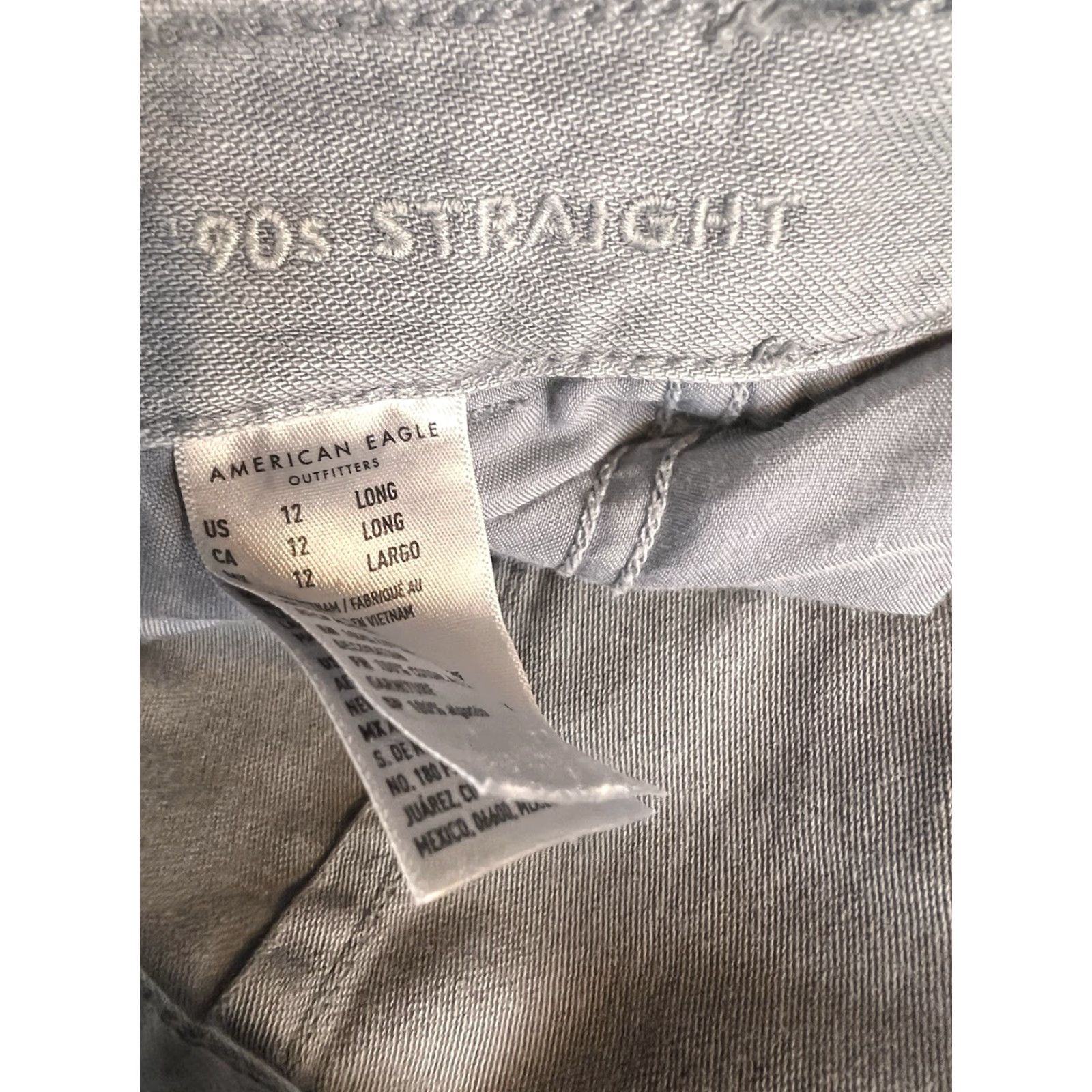 American Eagle Outfitters VINTAGE American Eagle Outfitters 90s Straight Carpenter Pants Womens 12 Gray NWT 9 Size 34" / US 12 / IT 48 - 4 Thumbnail