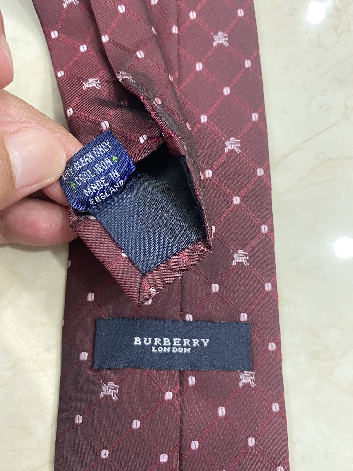 Burberry ‼️VINTAGE BURBERRY ENGLAND monogram Necktie silk tie Size ONE SIZE - 7 Thumbnail