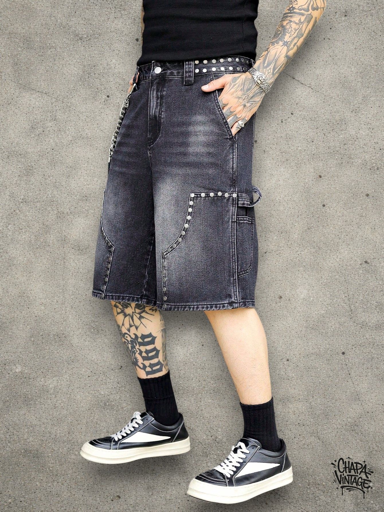 Vintage Washed opium gray shorts Size US 32 / EU 48 - 3 Thumbnail