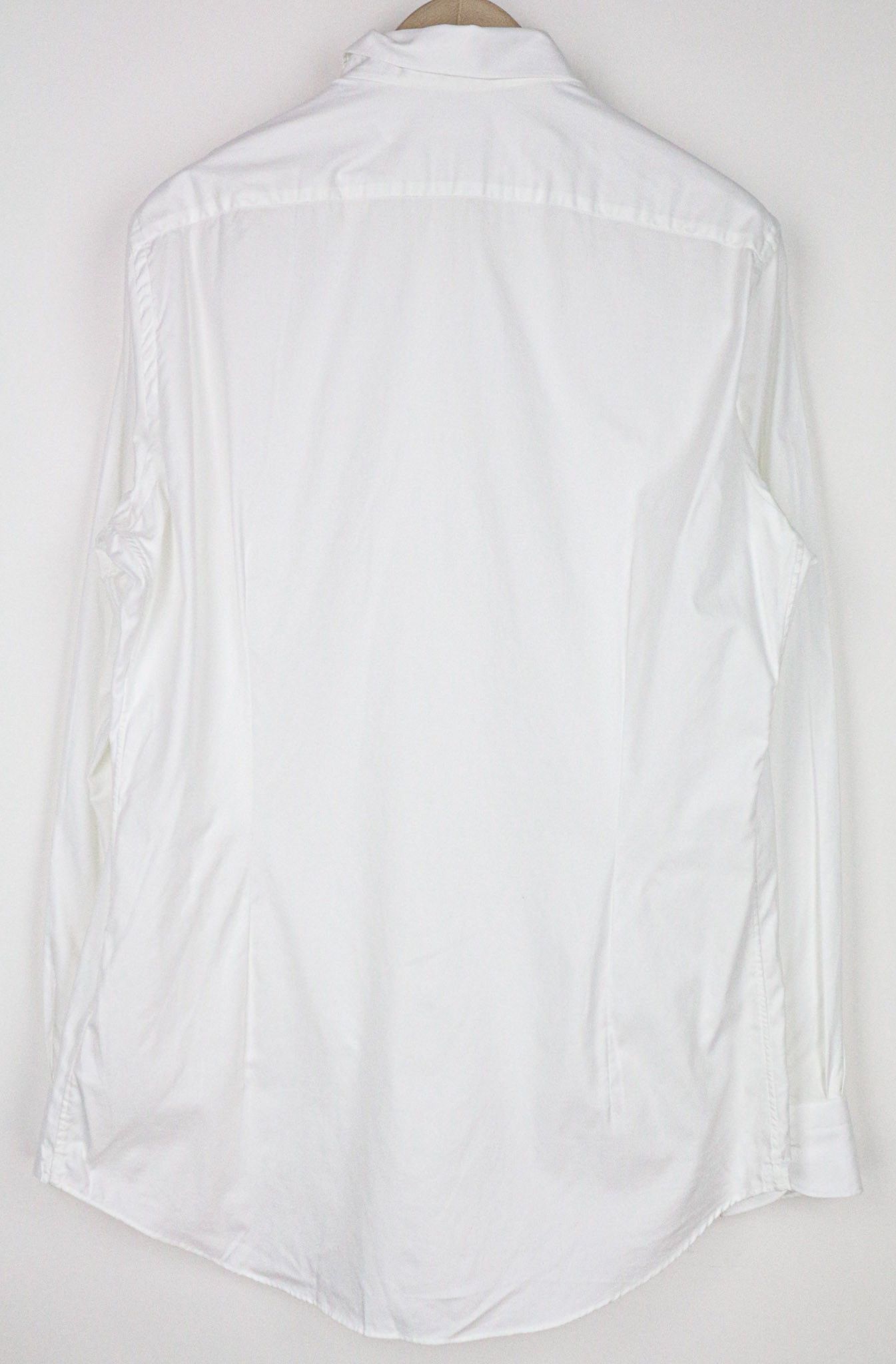 Suitsupply 43/ 17 Solid White Extra Slim Cut Egyptian Cotton 72924 Size 42R - 2 Thumbnail
