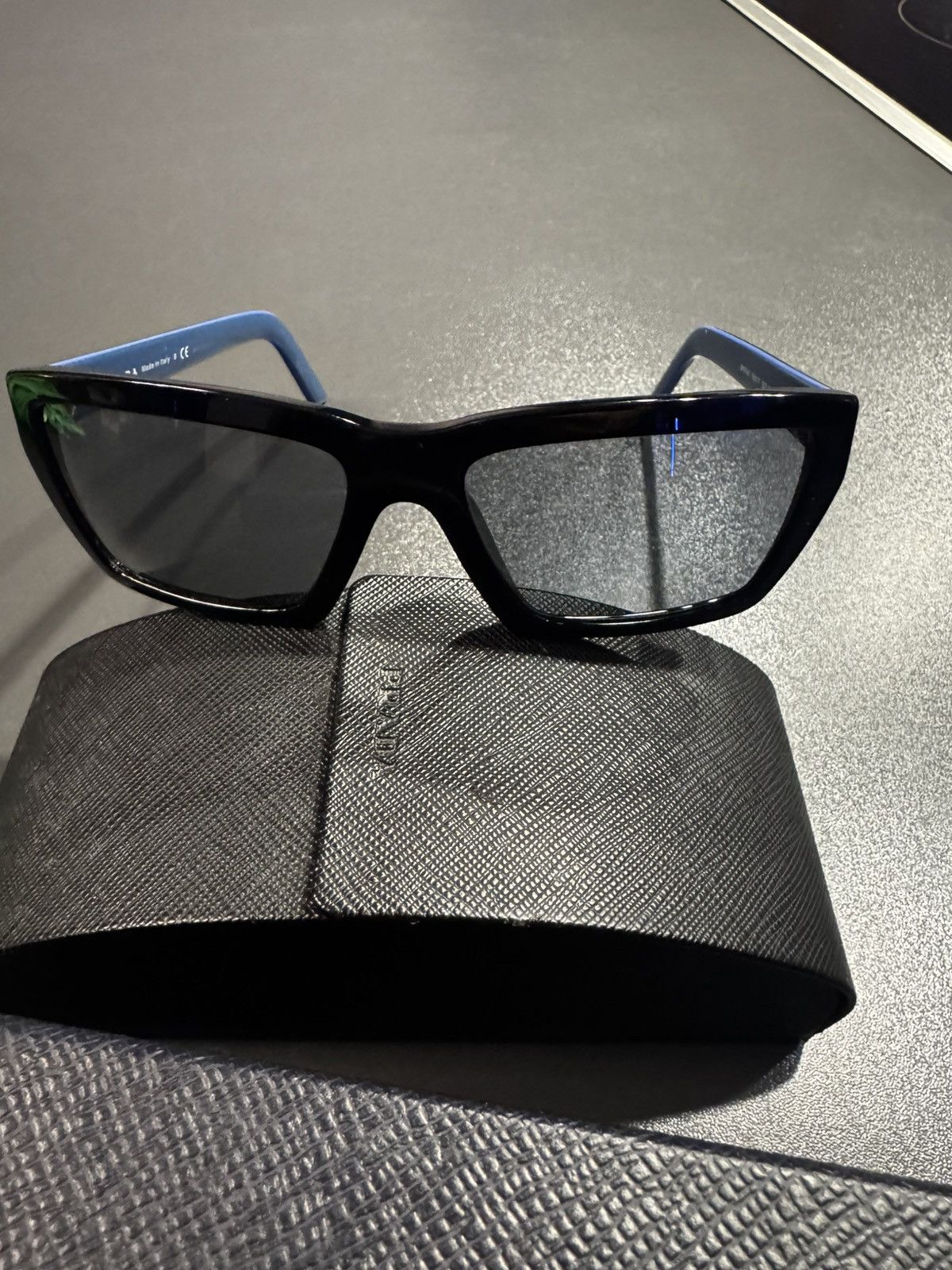 Prada Prada SPR 04V Sunglasses – Black & Blue Size ONE SIZE - 2 Thumbnail