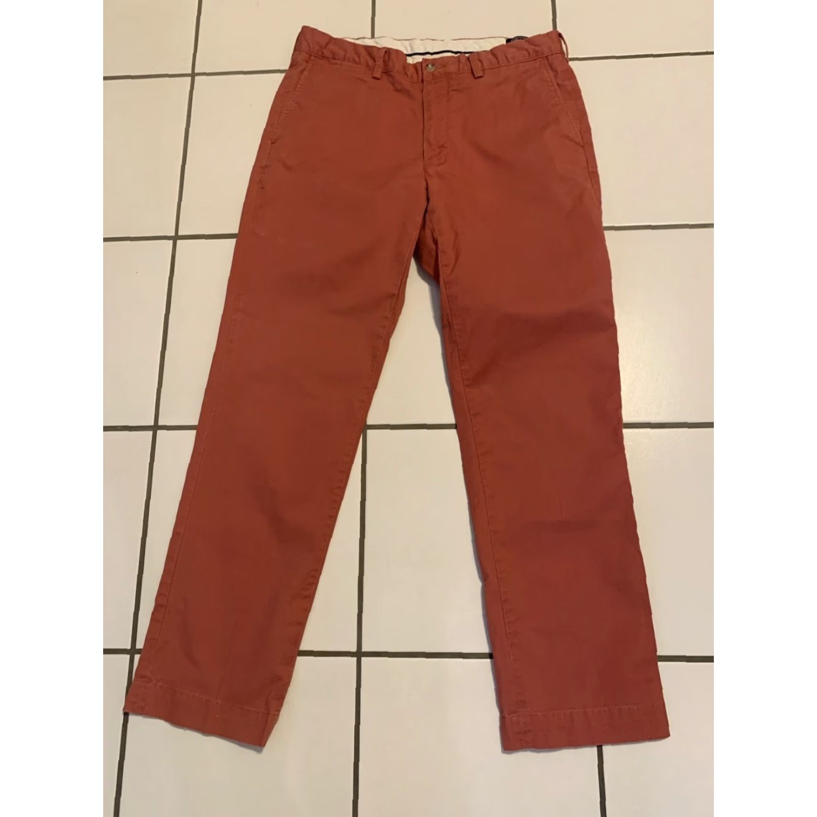 Polo Ralph Lauren VINTAGE Polo Ralph Lauren Men’s Chino Pants Casual Straight Fit 35x32 Red Cotton Fall Spring Summer Winter Size US S / EU 44-46 / 1 - 2 Thumbnail