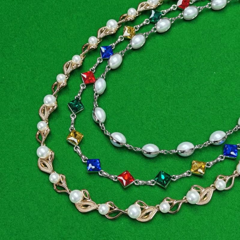 Jewelry Petal Multicolored Pearl Waist Pants Chain Fashionable Size ONE SIZE - 8 Thumbnail