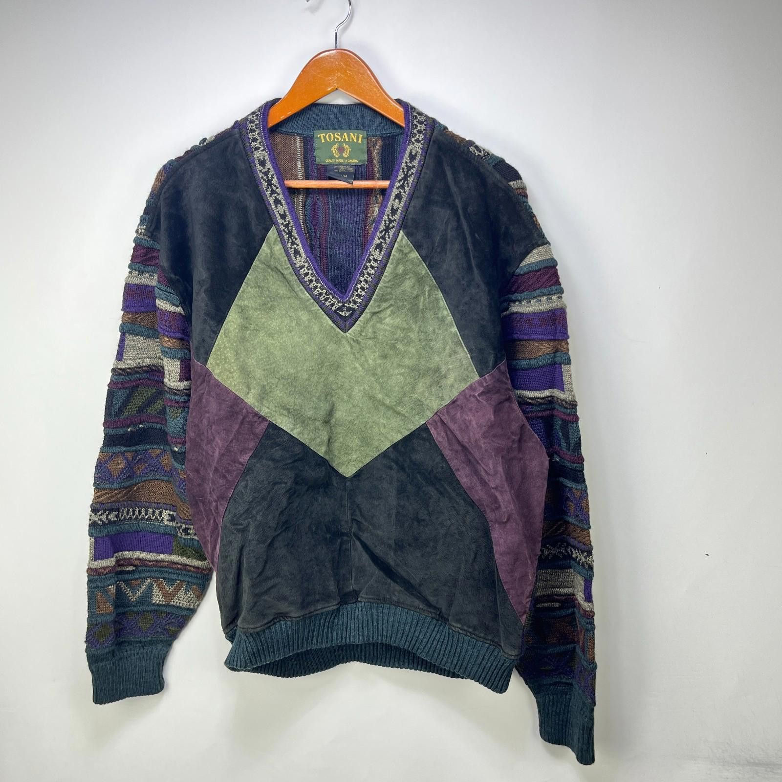 Cabelas Vintage 90s Tosani Coogi Style 3D Knit Sweater Size Medium Size US XL / EU 56 / 4 - 1 Thumbnail