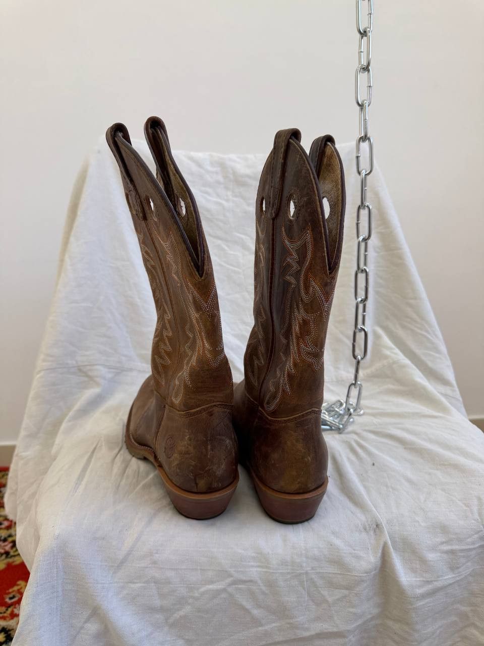 Hedi Slimane Studded platform brown boots avant garde vintage A.S. 98 Size US 7 / EU 40 - 8 Thumbnail