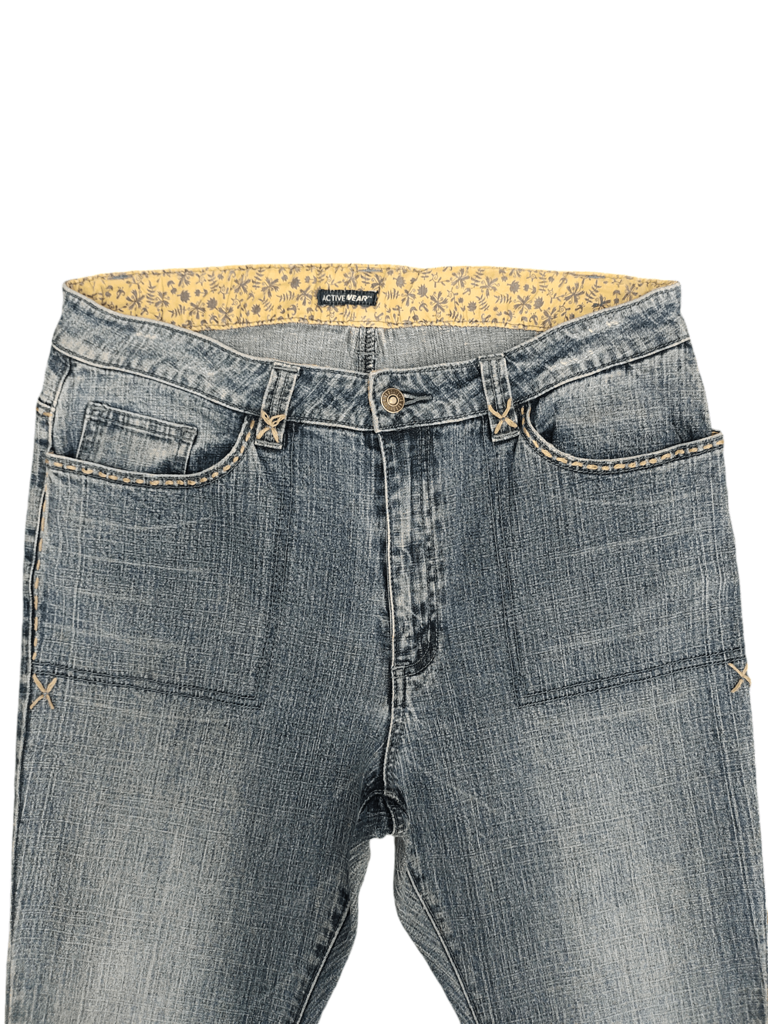 If Six Was Nine Flare Jeans La Redoute Tribal Clawmark Faded Bootcut Y2k Size US 31 - 4 Thumbnail