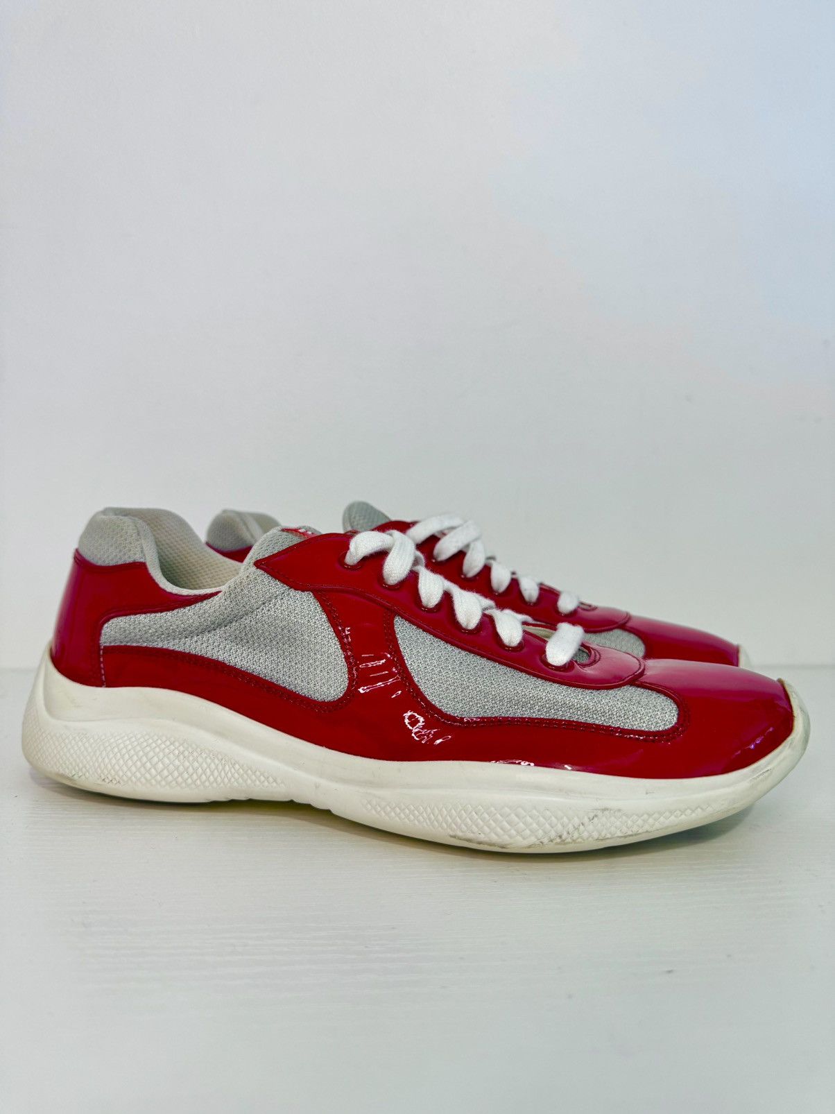 Prada Prada America’s Cup Red Patent Sneakers SZ 9.5/42.5 Size US 9.5 / EU 42-43 - 1 Thumbnail