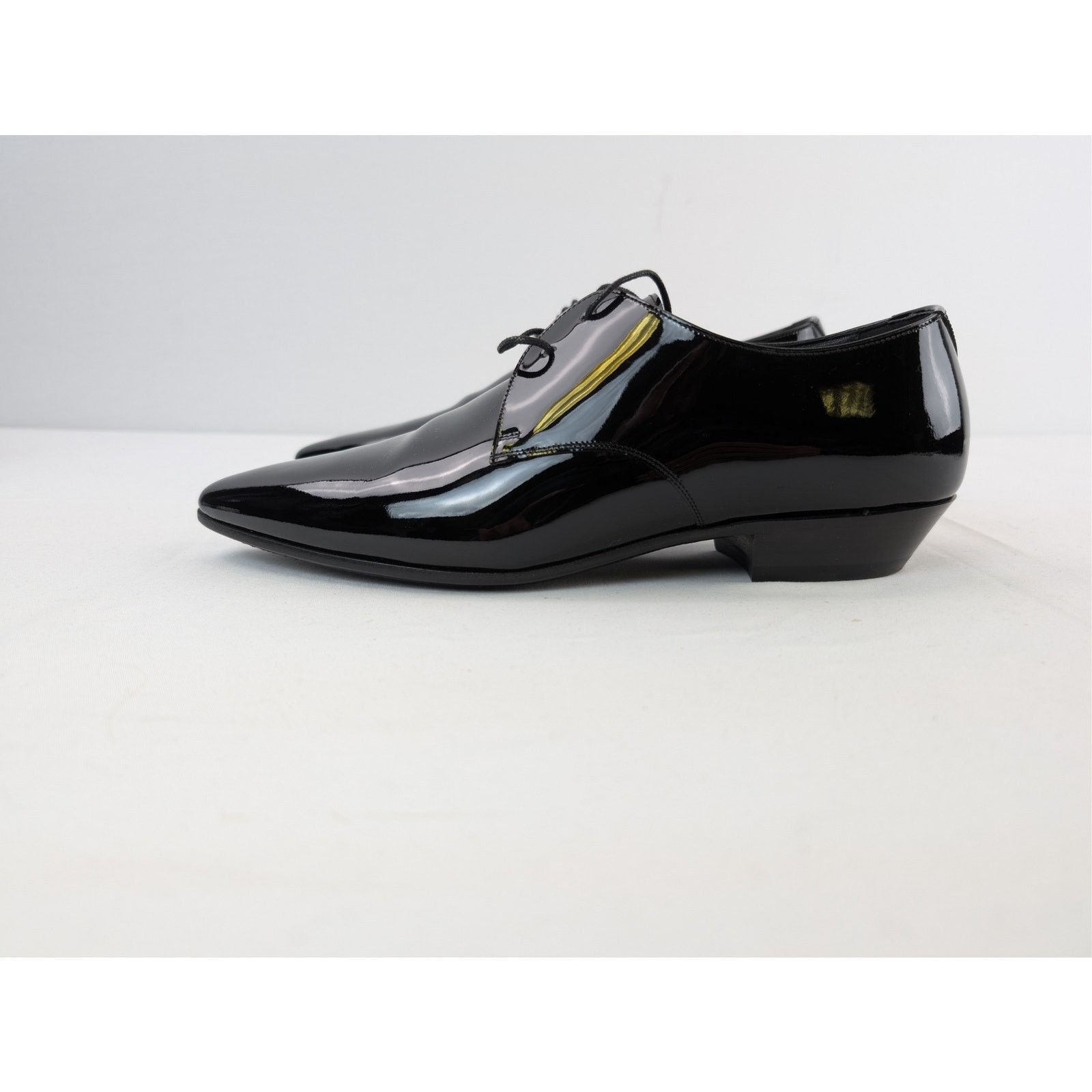 Saint Laurent Paris o1rshd Leather Lace Ups Shoe boots in Black Size US 7 / EU 40 - 10 Thumbnail