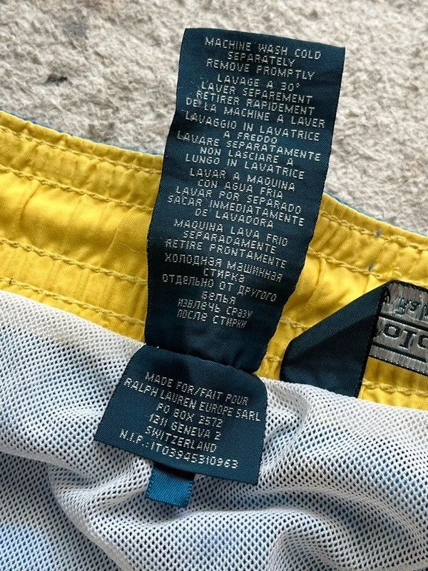 Polo Ralph Lauren Polo Ralph Lauren Sz S Beach Shorts Blue Yellow Small Pony Size US 29 - 5 Thumbnail