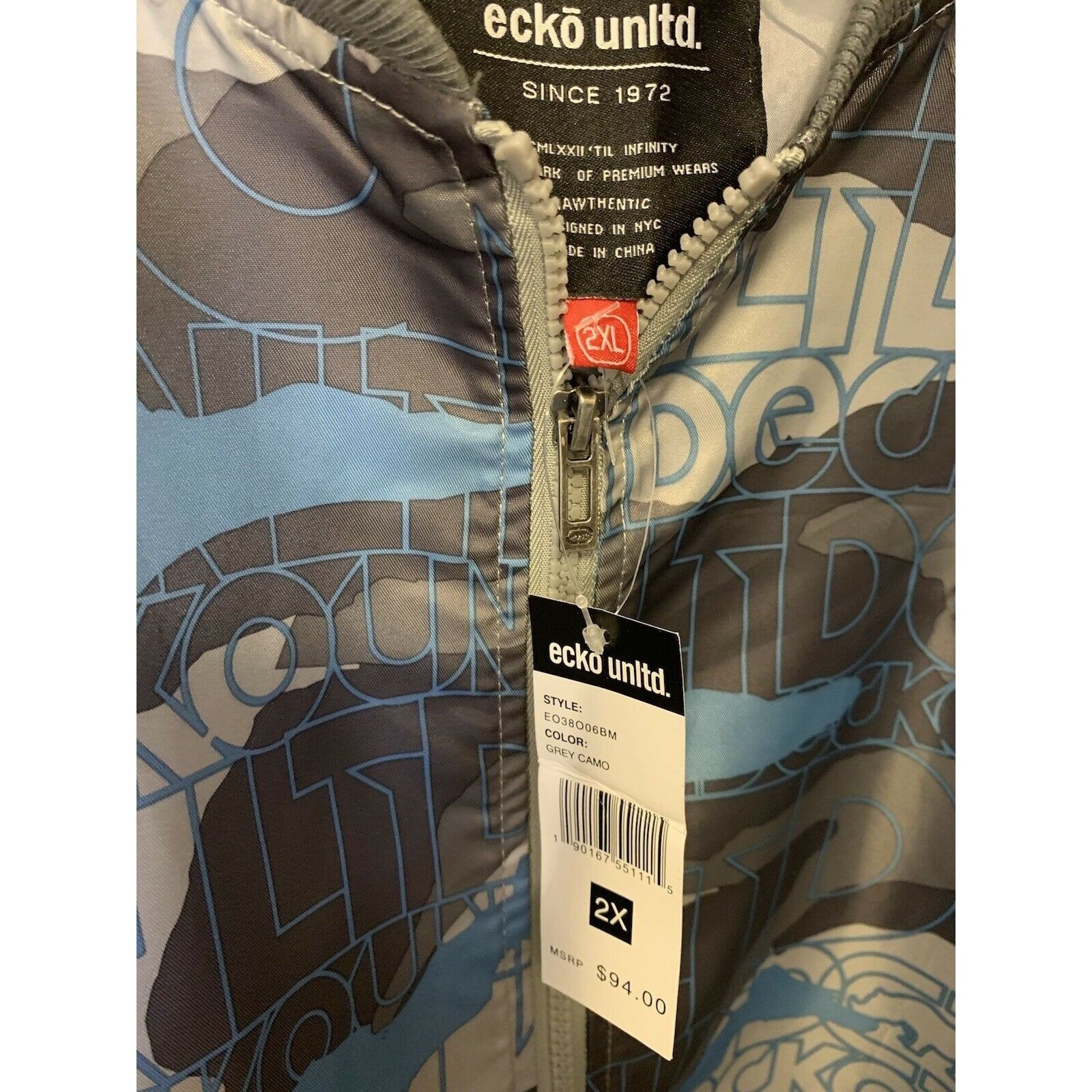 Ecko Unltd. New Ecko Unltd Jacket Camo Men’s Sz 2XL BLUE GRAY Size US XXL / EU 58 / 5 - 6 Thumbnail