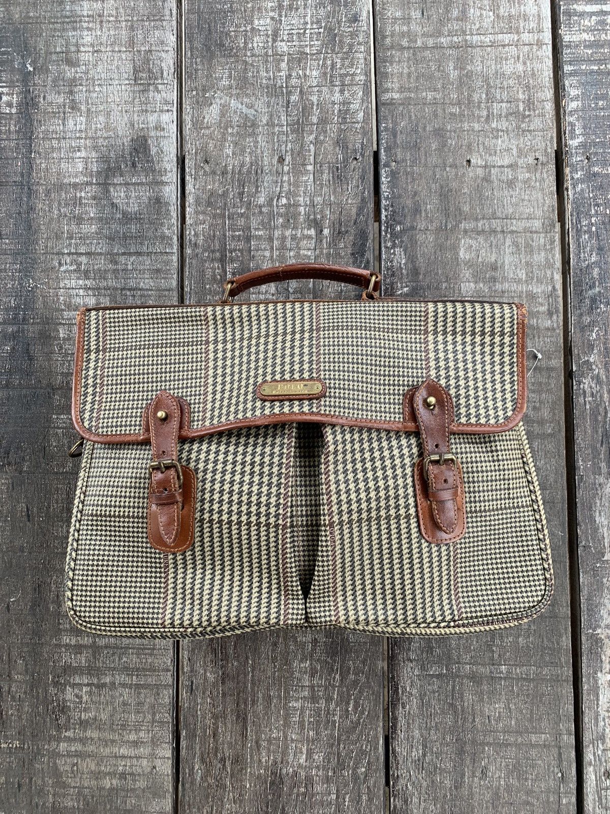 Vintage polo ralph lauren leather mesengger bag