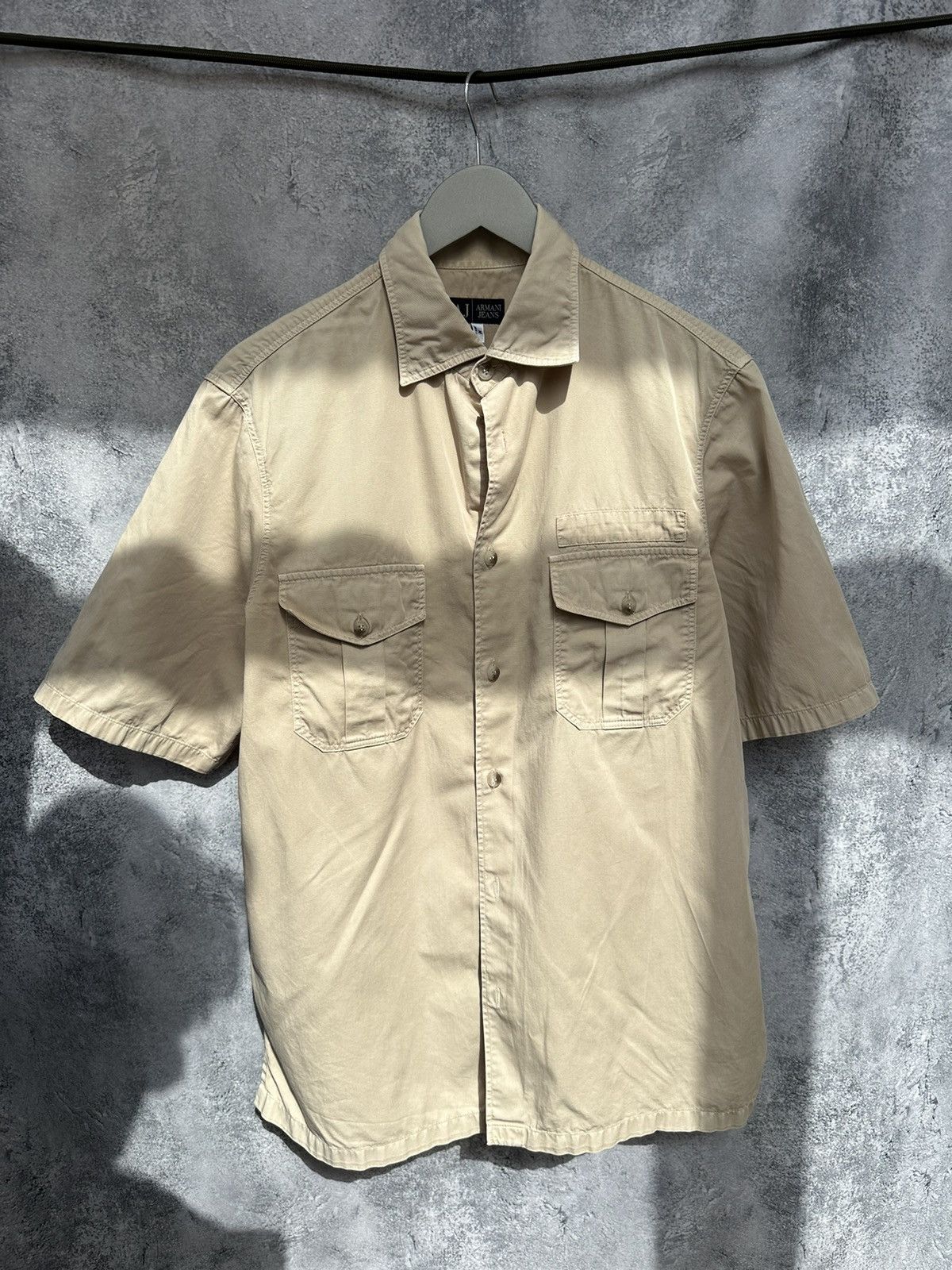 Armani × Vintage Armani Jeans Vintage Short Sleeve Made In Italy Pockets Size US M / EU 48-50 / 2 - 2 Thumbnail