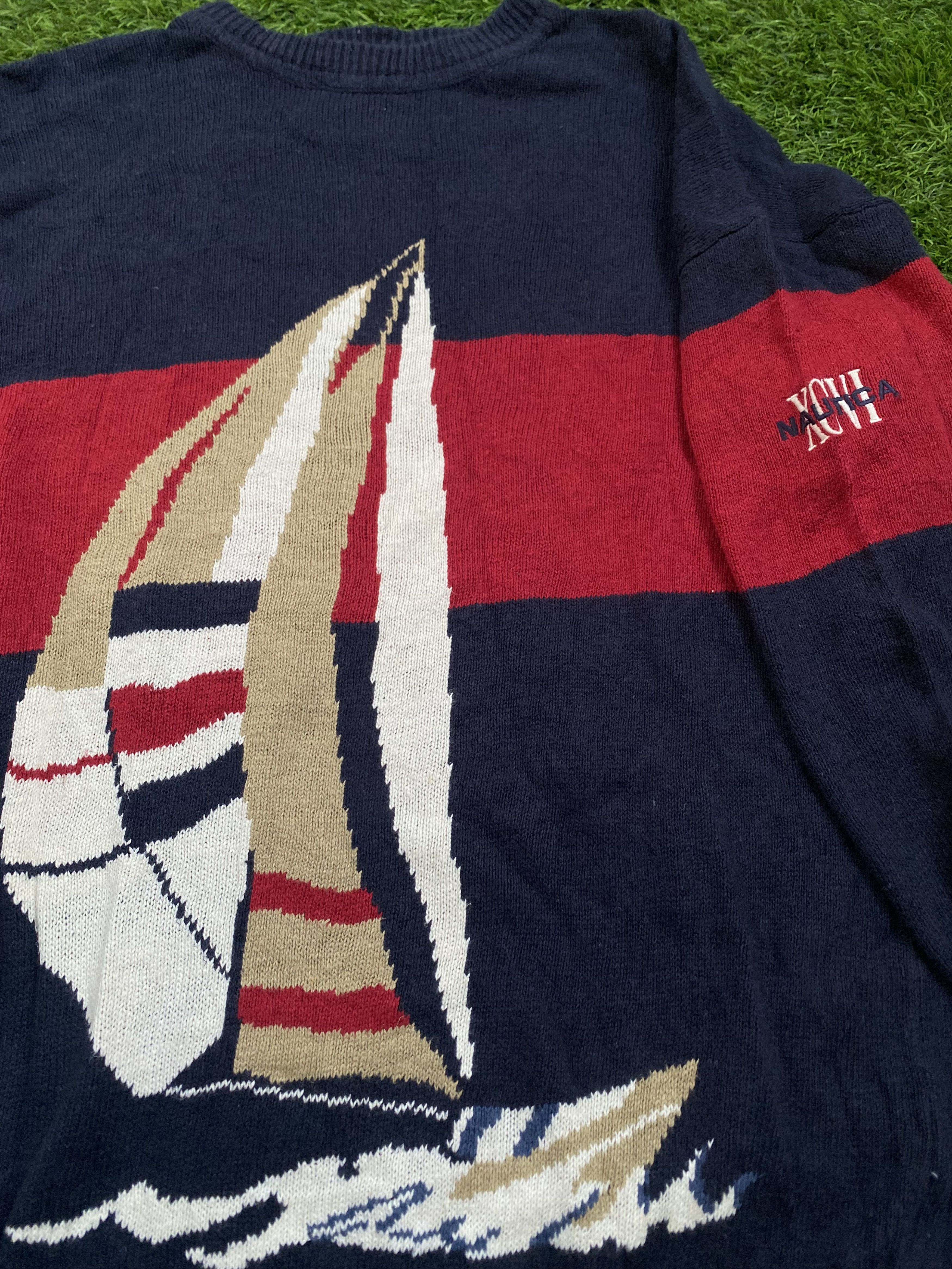 Nautica × Vintage Vintage Nautica Yacht Knitwear Size US XL / EU 56 / 4 - 2 Thumbnail