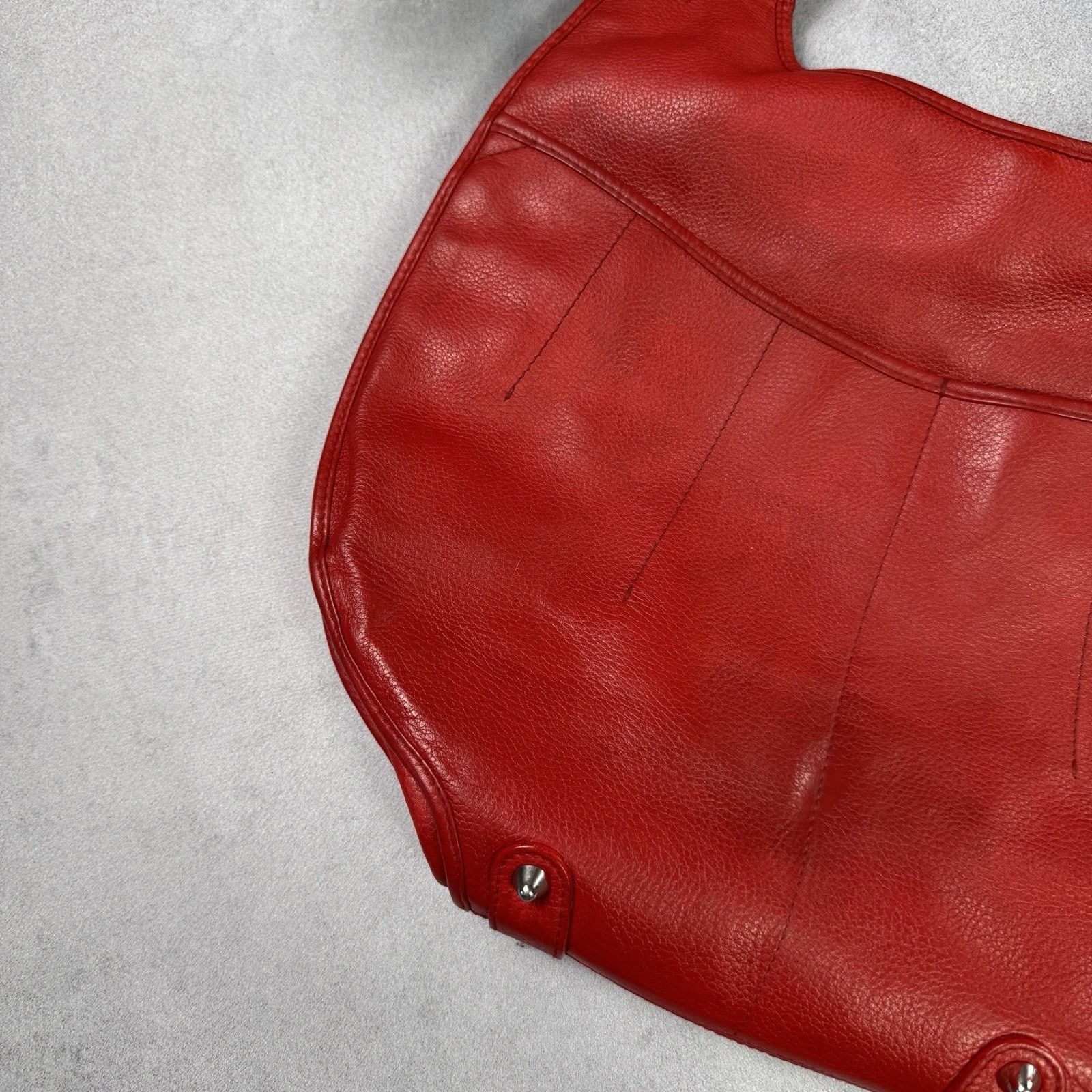 Christian Dior Red Leather Medium 61 Tote
