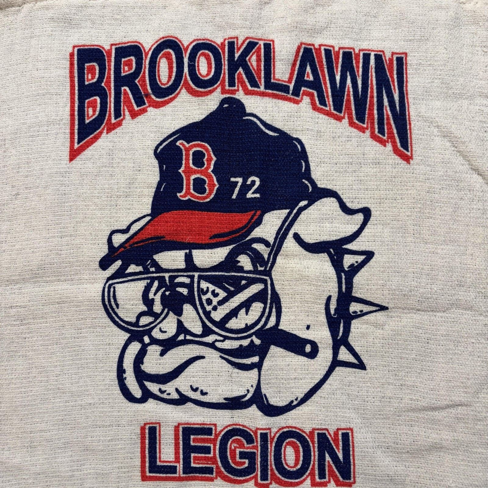 Vintage Vintage Brooklawn Legion Rally Towel Baseball Bulldog Mascot Size ONE SIZE - 3 Thumbnail