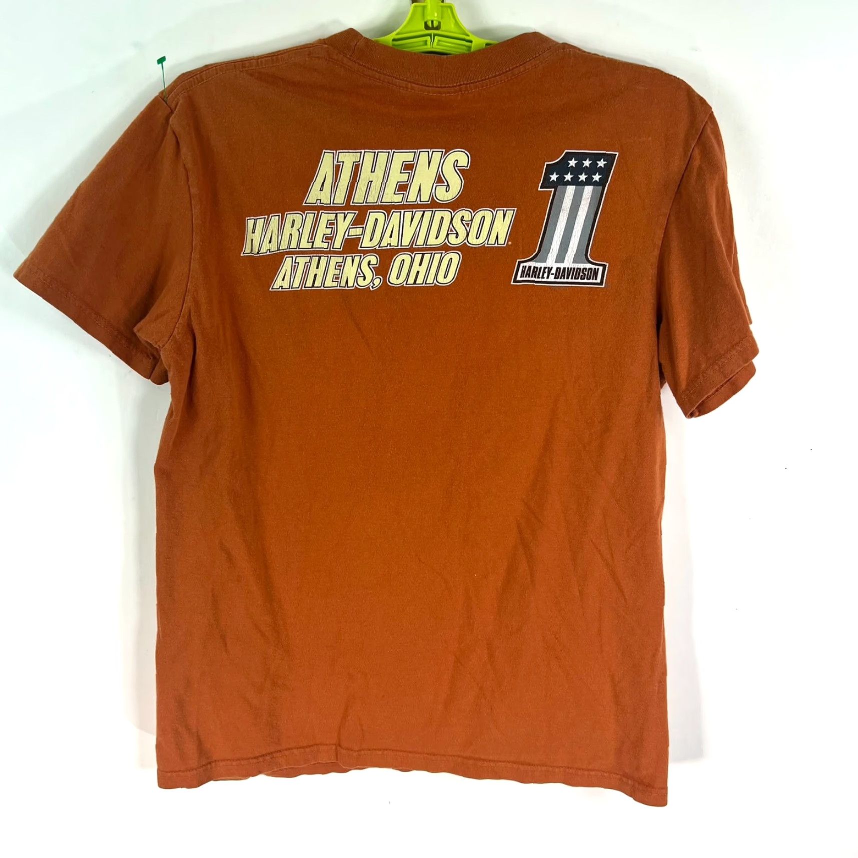 Harley Davidson Harley-Davidson Athens OH T Shirt Womens L Brown Graphic Tee Short Sleeve Regular Fit Crew Neck Size L / US 10 / IT 46 - 7 Thumbnail