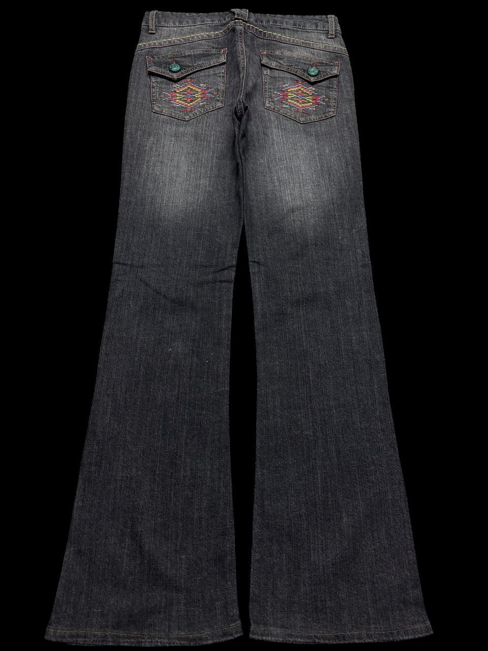 Vintage FLARED Vintage Japanese Mudwash Dark Denim Jeans Size US 28 / EU 44 - 11 Thumbnail