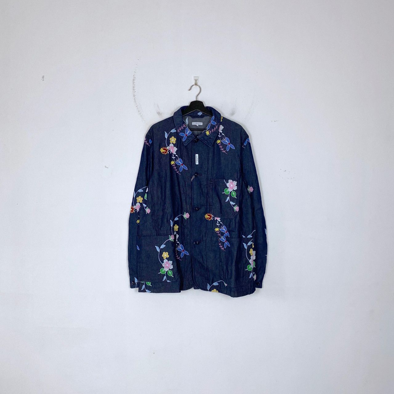 Engineered Garments INDIGO DENIM FLORAL EMBROIDERY WORK JACKET Size US L / EU 52-54 / 3 - 1 Thumbnail