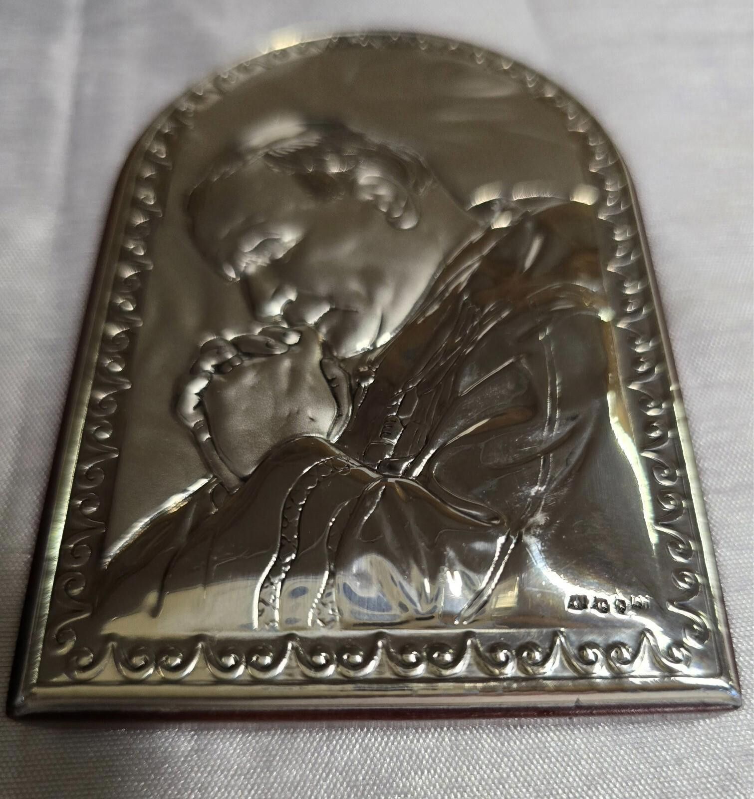 Designer Italian Pope Icon: Silver & Wood Argento Collectible Italy Size ONE SIZE - 6 Thumbnail