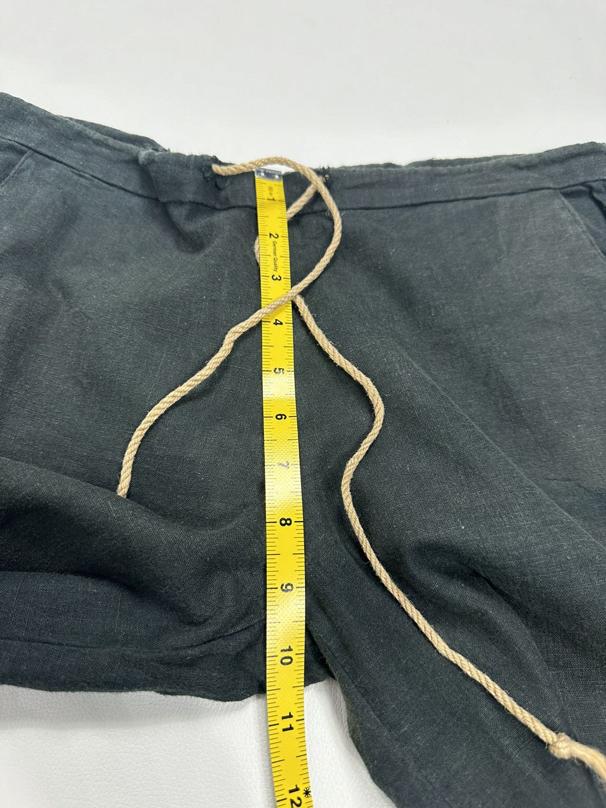 Japanese Brand Goa Faded Flare Low rise drawstring waist Hairy Hem Pants Size US 29 - 20 Thumbnail