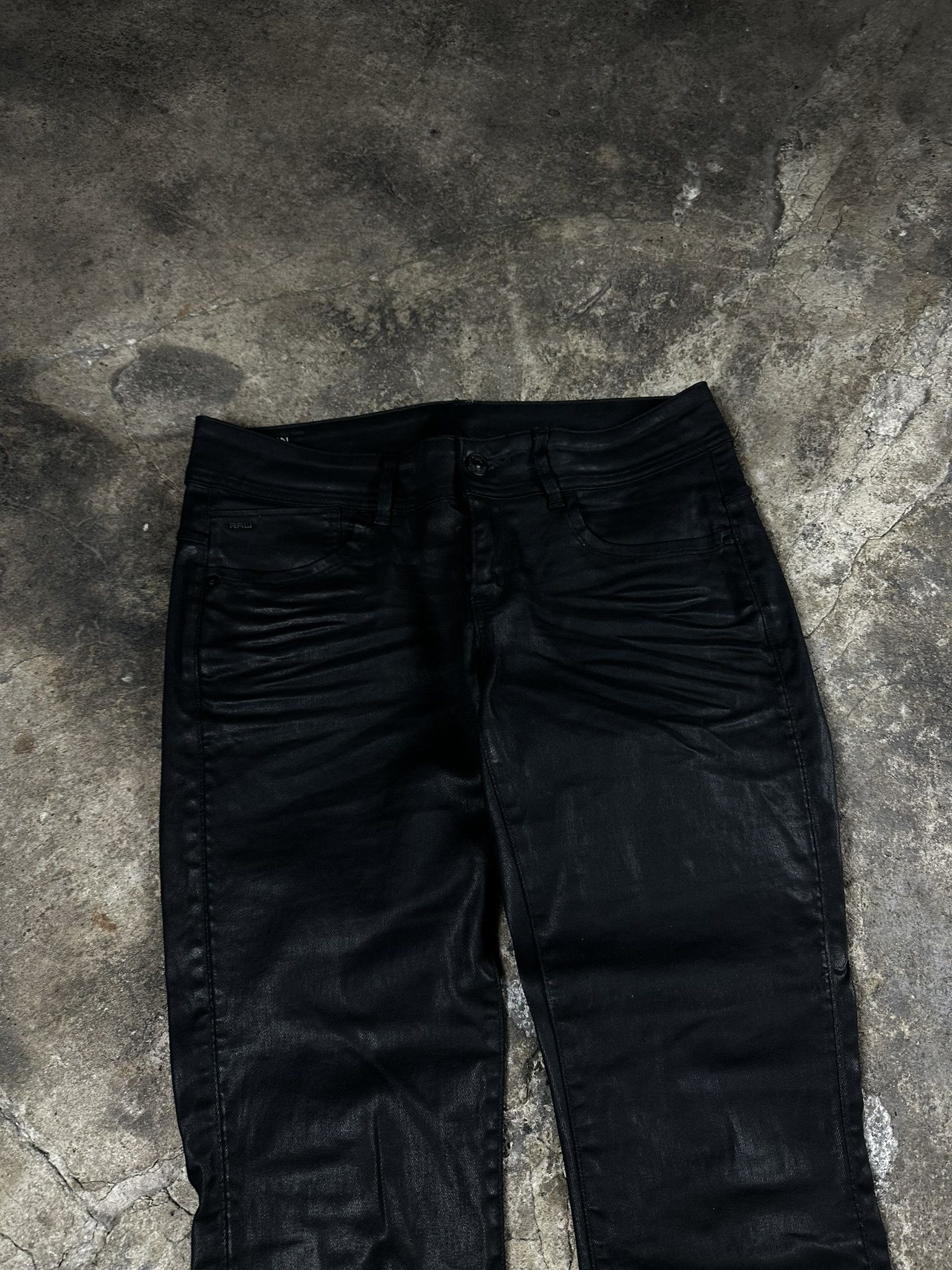 G-Star Vintage G-star RAW Waxed Skinny Biker Jeans Size US 32 / EU 48 - 5 Thumbnail