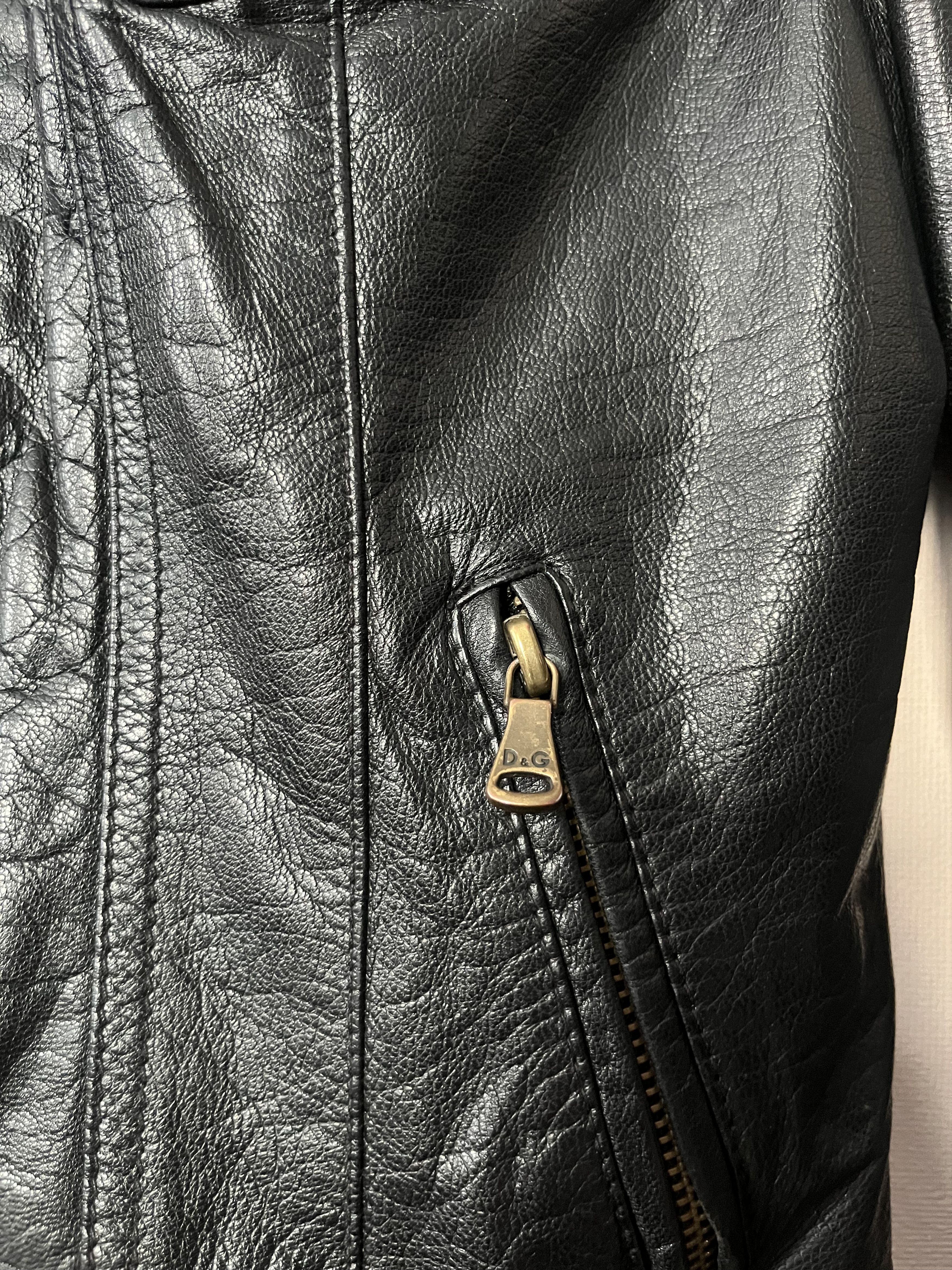 Dolce & Gabbana Vintage Dolce & Gabbana Black Biker Leather Jacket Size 40 Size S / US 4 / IT 40 - 5 Thumbnail