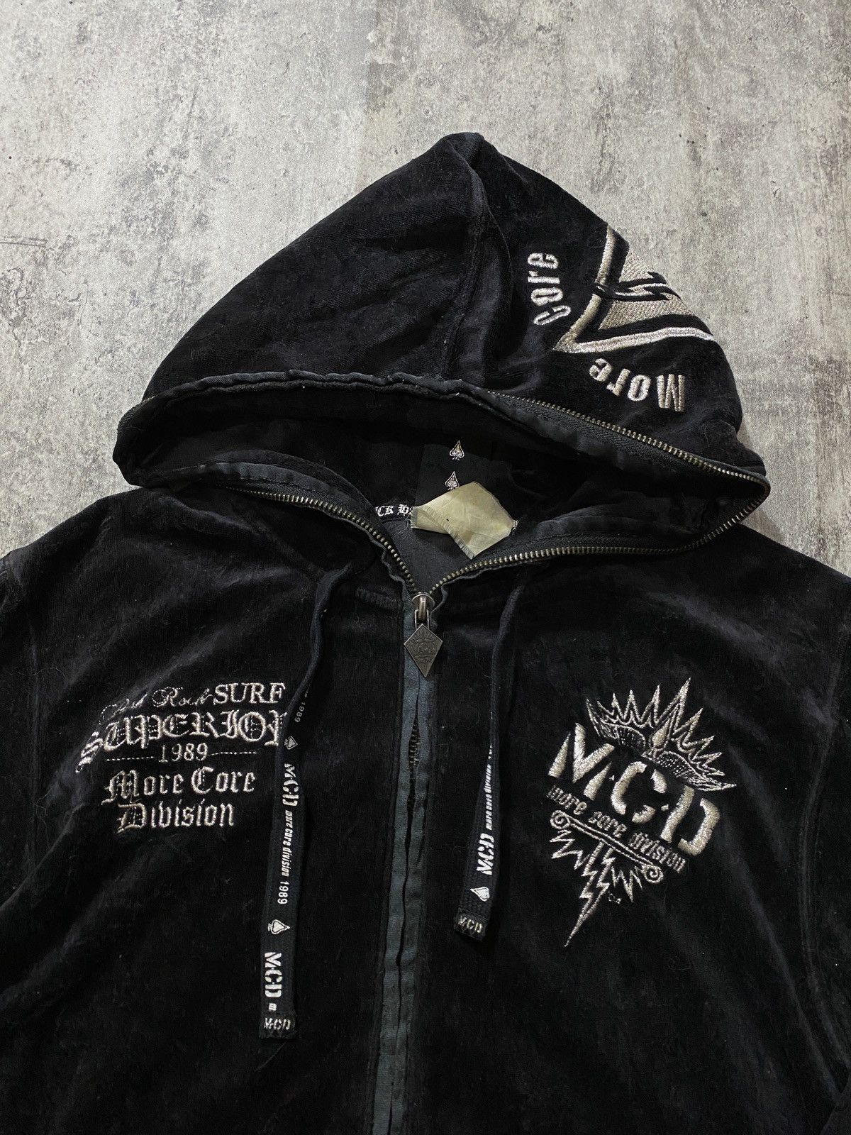 Designer × Japanese Brand mcd More Core Division Velvet Zip Hoodie Size US M / EU 48-50 / 2 - 2 Thumbnail