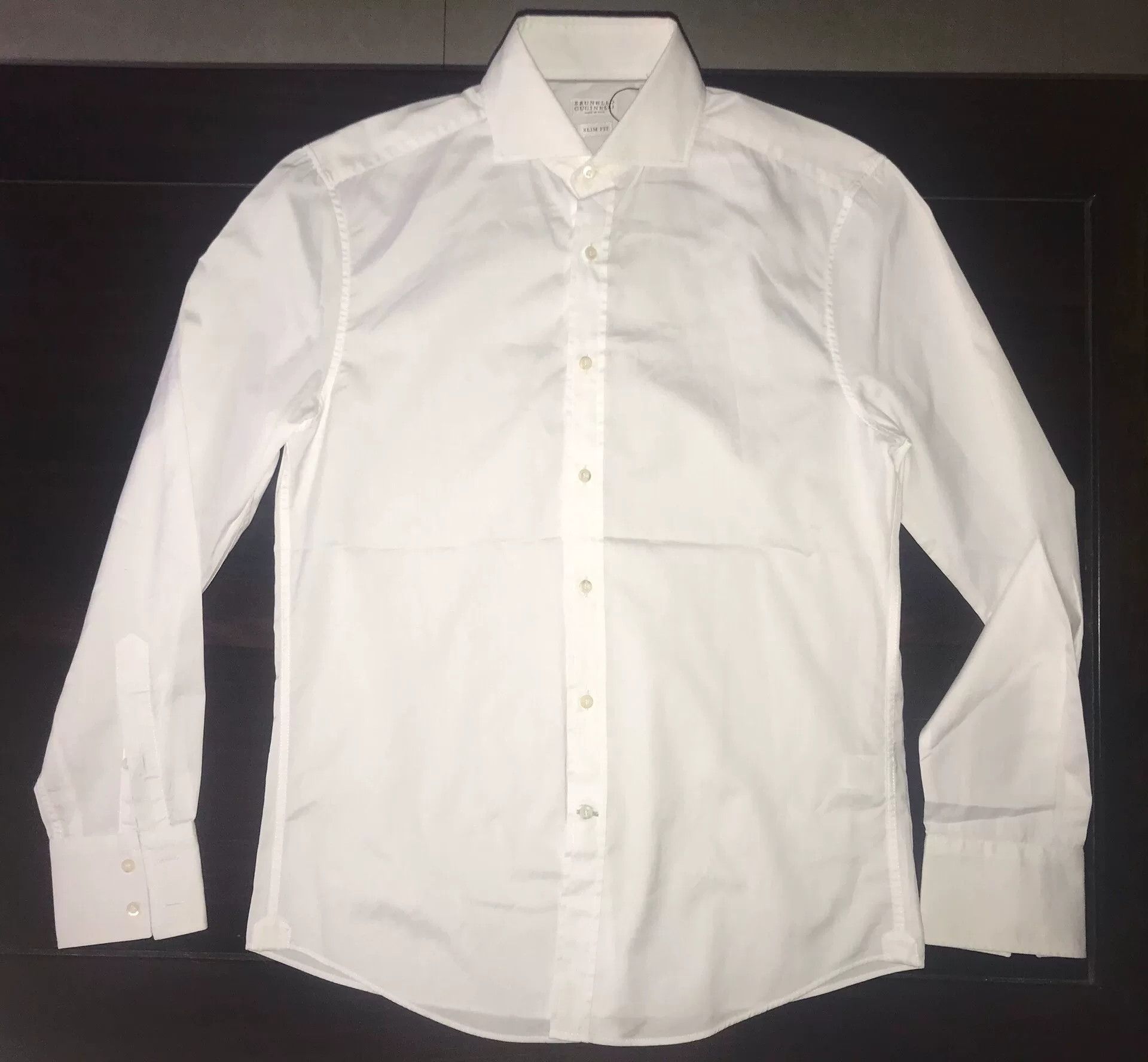 Brunello Cucinelli elegant white shirt with waterfall sleeves Size S / US 4 / IT 40 - 1 Thumbnail