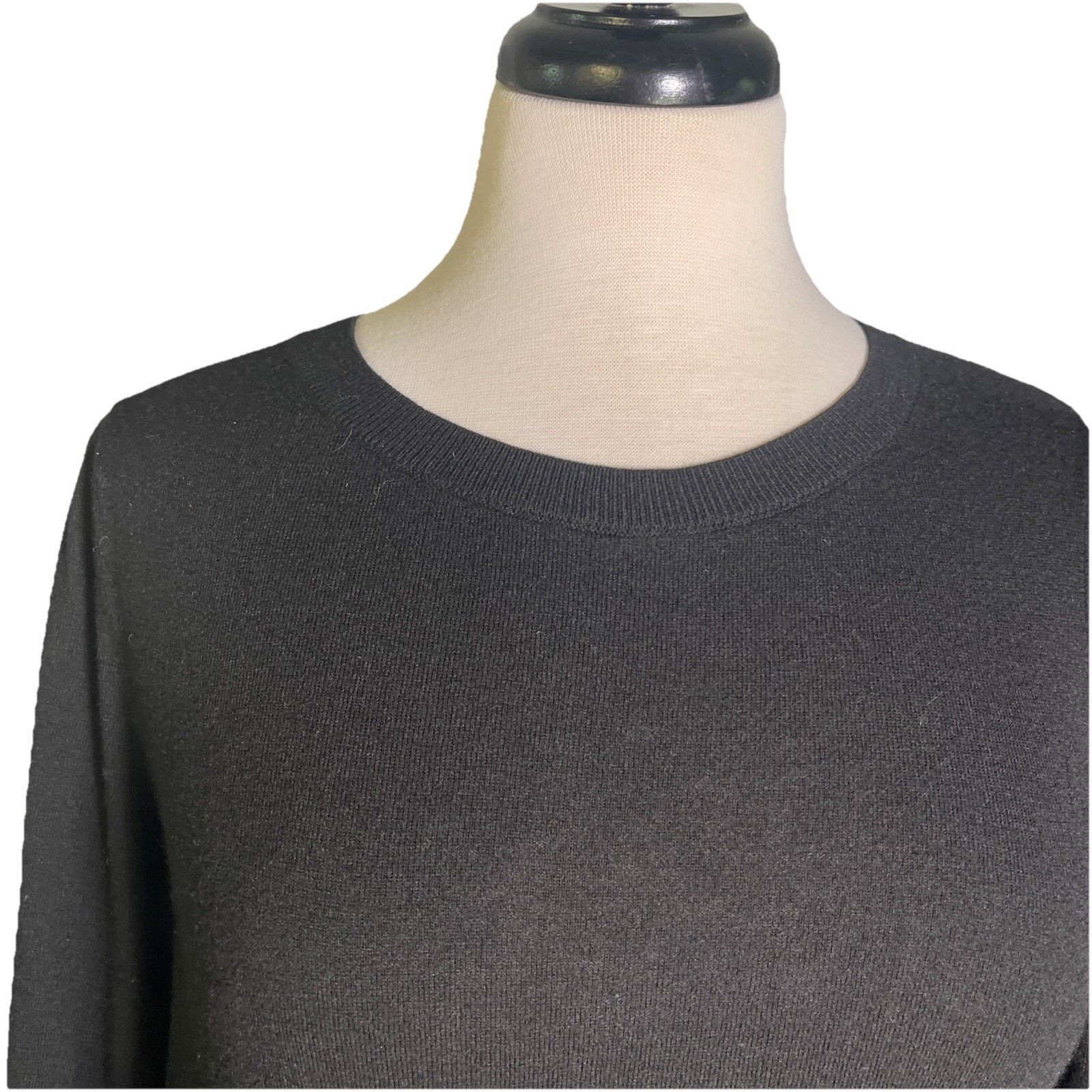 Loft LOFT Women’s Black Sweater SM with Tunic Top Under EUC Size S / US 4 / IT 40 - 3 Thumbnail