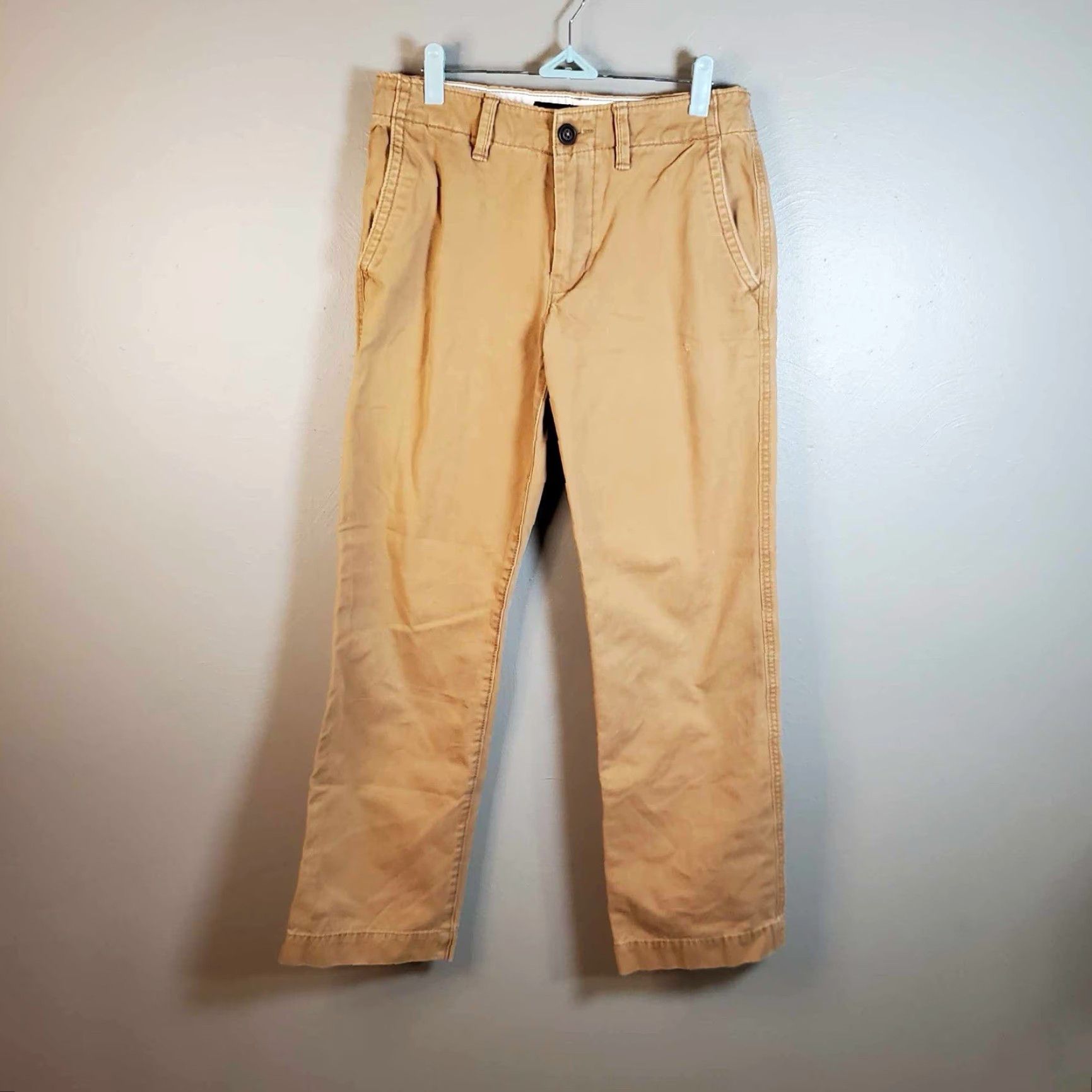 American Eagle Outfitters VINTAGE American Eagle Relaxed Straight Khaki Pants Mens Beige 100% Cotton Regular Size 29 28x30 28x30 Chinos 28 Size US 29 - 7 Thumbnail