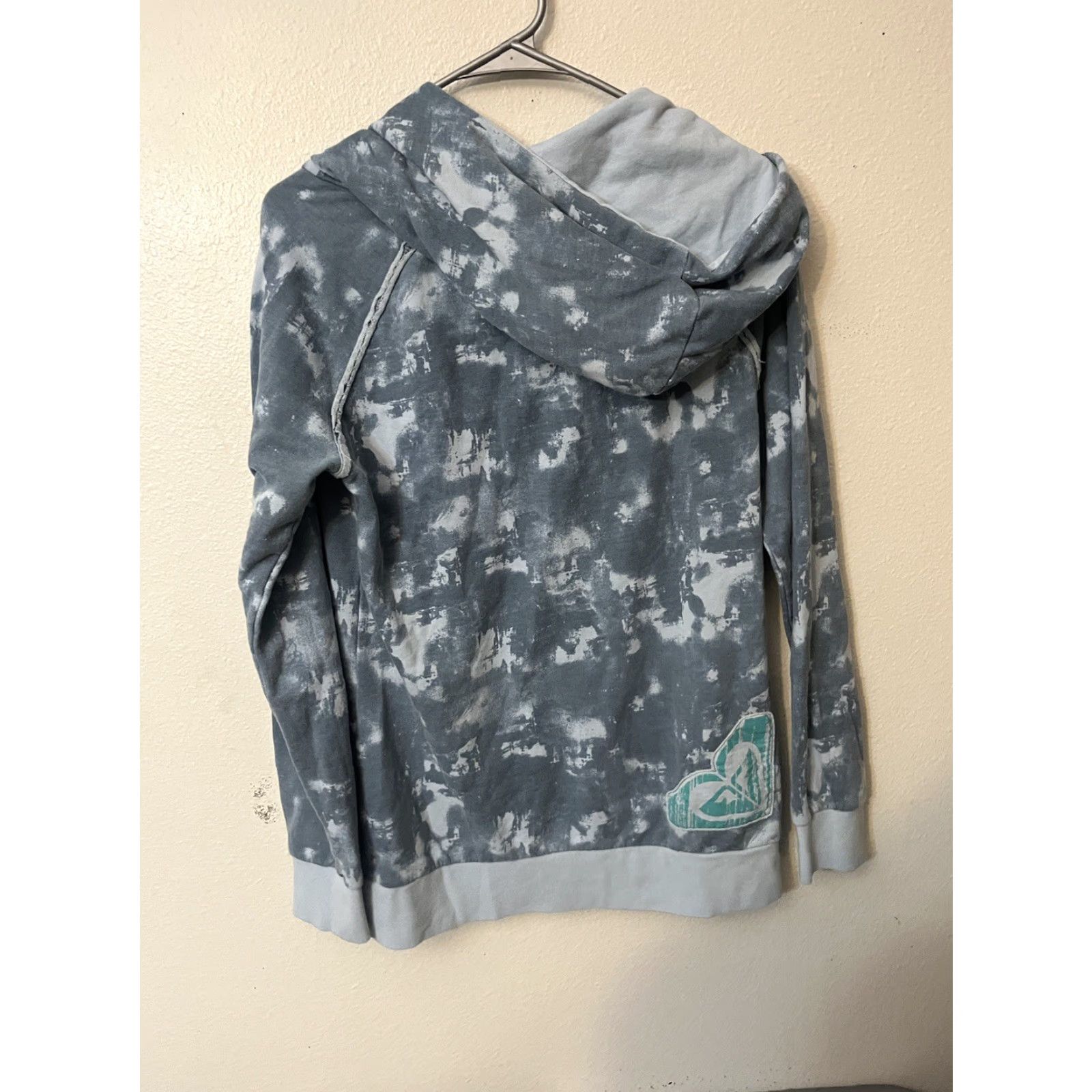Vintage Roxy Women's Button Long Sleeve Knit Hoodie Large Tie Dye Pocket Size L / US 10 / IT 46 - 2 Thumbnail