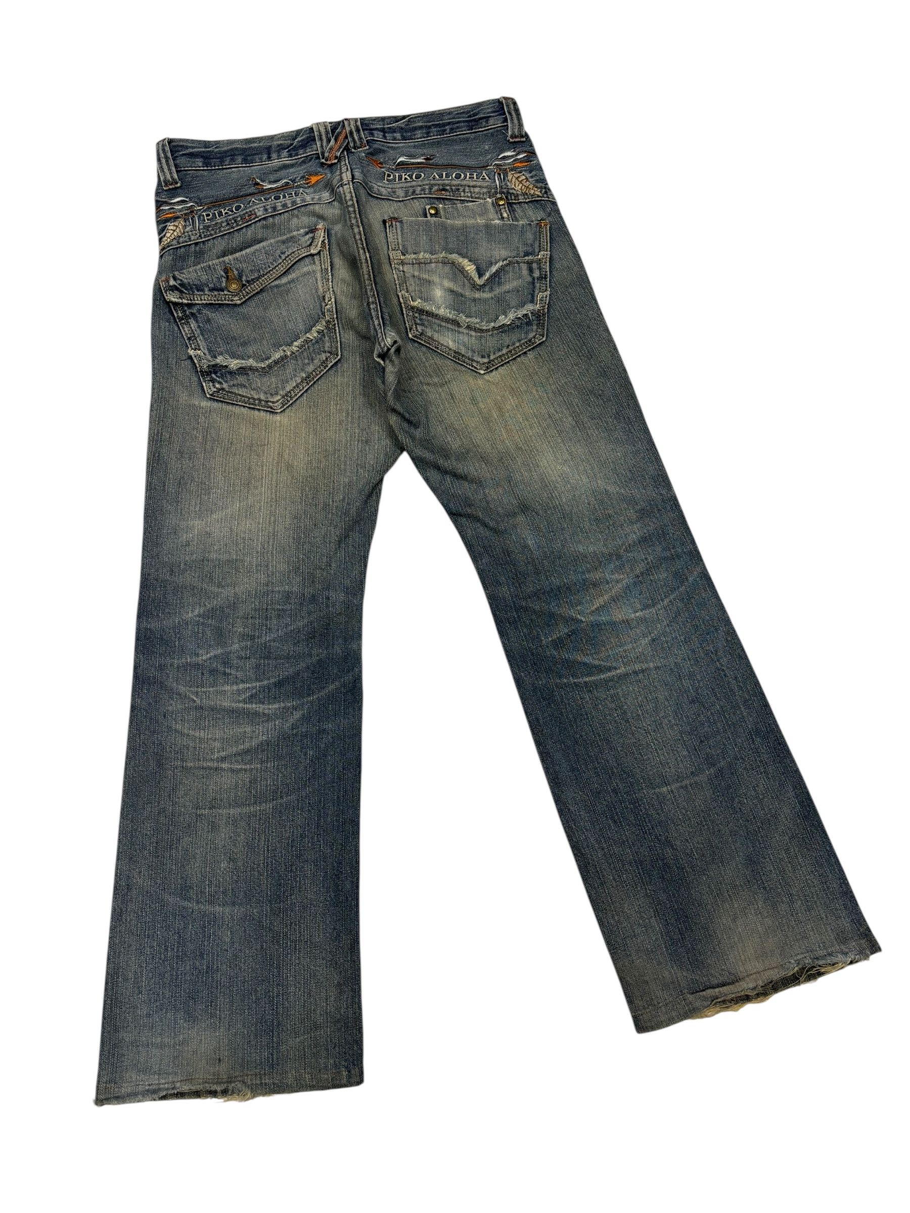 Hysteric Glamour × Undercover Vintage Piko Aloha Bootcut Distressed Denim Jeans Size US 32 / EU 48 - 6 Thumbnail