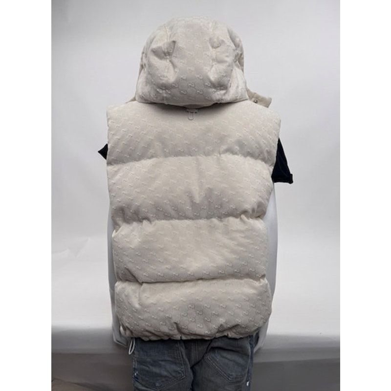 Gucci Gucci White Full Zip Puffer Hooded Vest Jacket Size 50 Size XL / US 12-14 / IT 48-50 - 2 Thumbnail